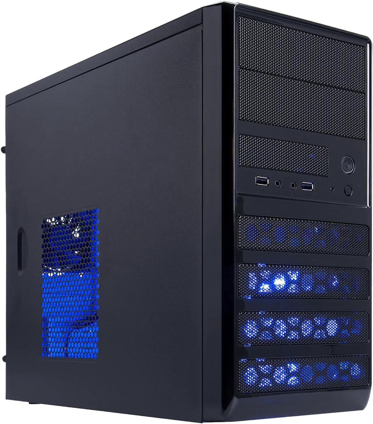 Main image of Rosewill RANGER-M Dual-Fan Micro ATX Mini Tower Gaming Computer Case with Blue LED Lighting