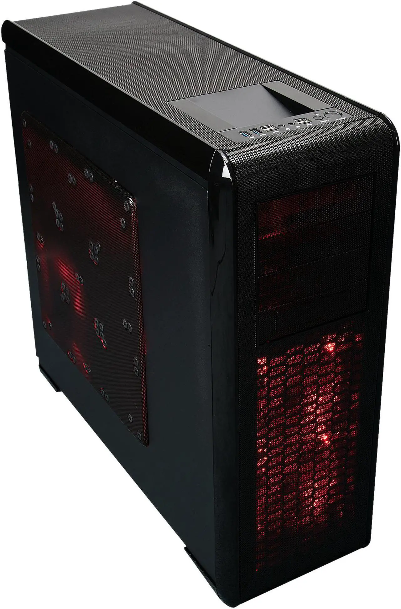 Alt view image 2 of 10 - Rosewill Full Tower Gaming Computer Case, support up to HPTX MB, Support Dual PSU, come with 8 cooling Fans - BlackHawk-Ultra