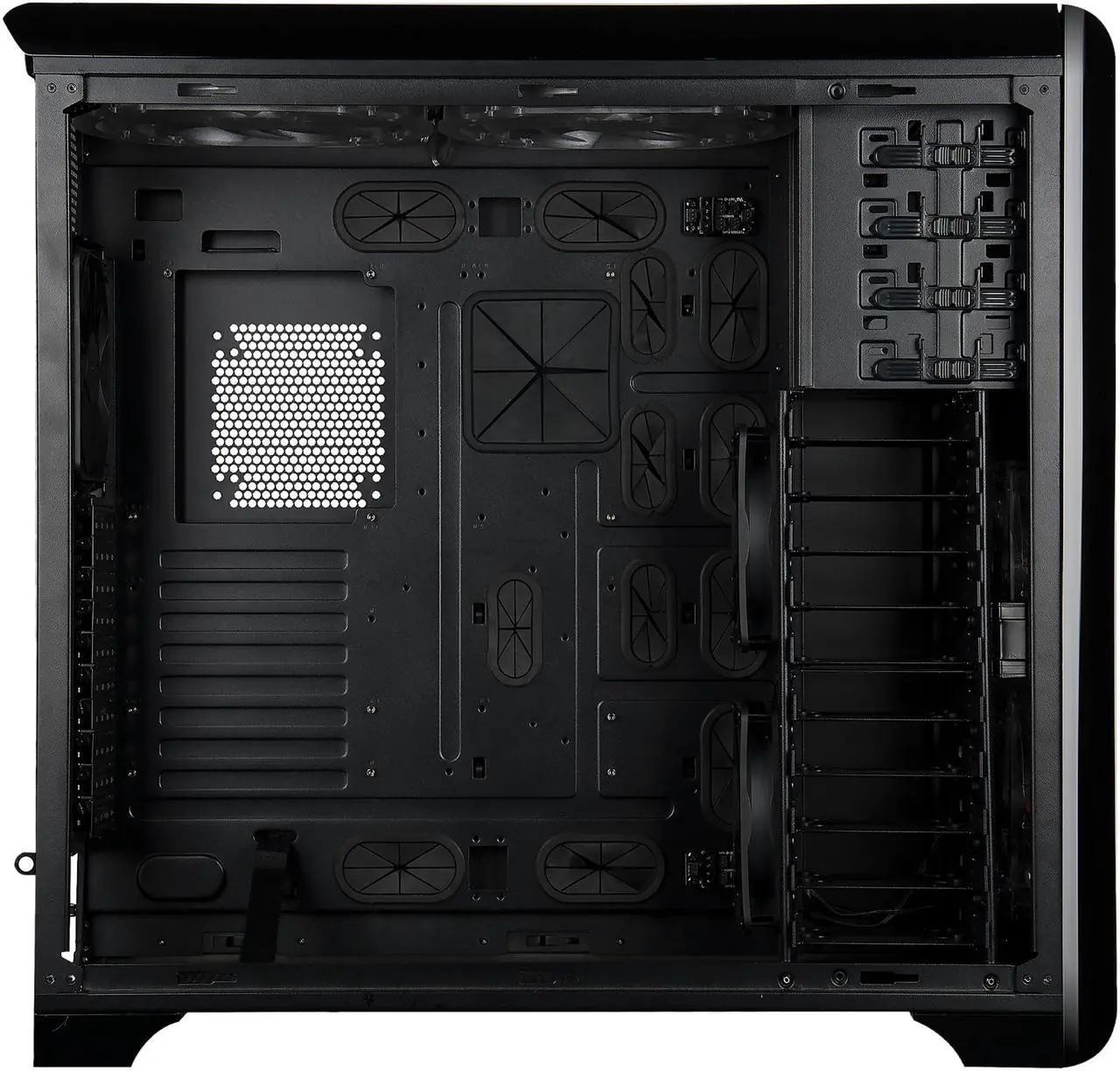 Alt view image 6 of 10 - Rosewill Full Tower Gaming Computer Case, support up to HPTX MB, Support Dual PSU, come with 8 cooling Fans - BlackHawk-Ultra
