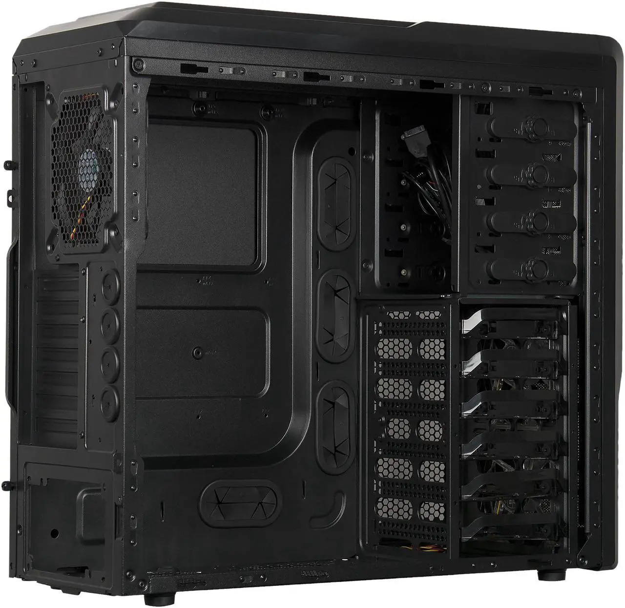 Alt view image 6 of 9 - Rosewill - Black Gaming ATX Mid Tower Case - 2 x Front Fans Included, Fan Controller, Front USB 2.0 & USB 3.0 Ports, Removable Top and Lower-Front Filter Panels - R5