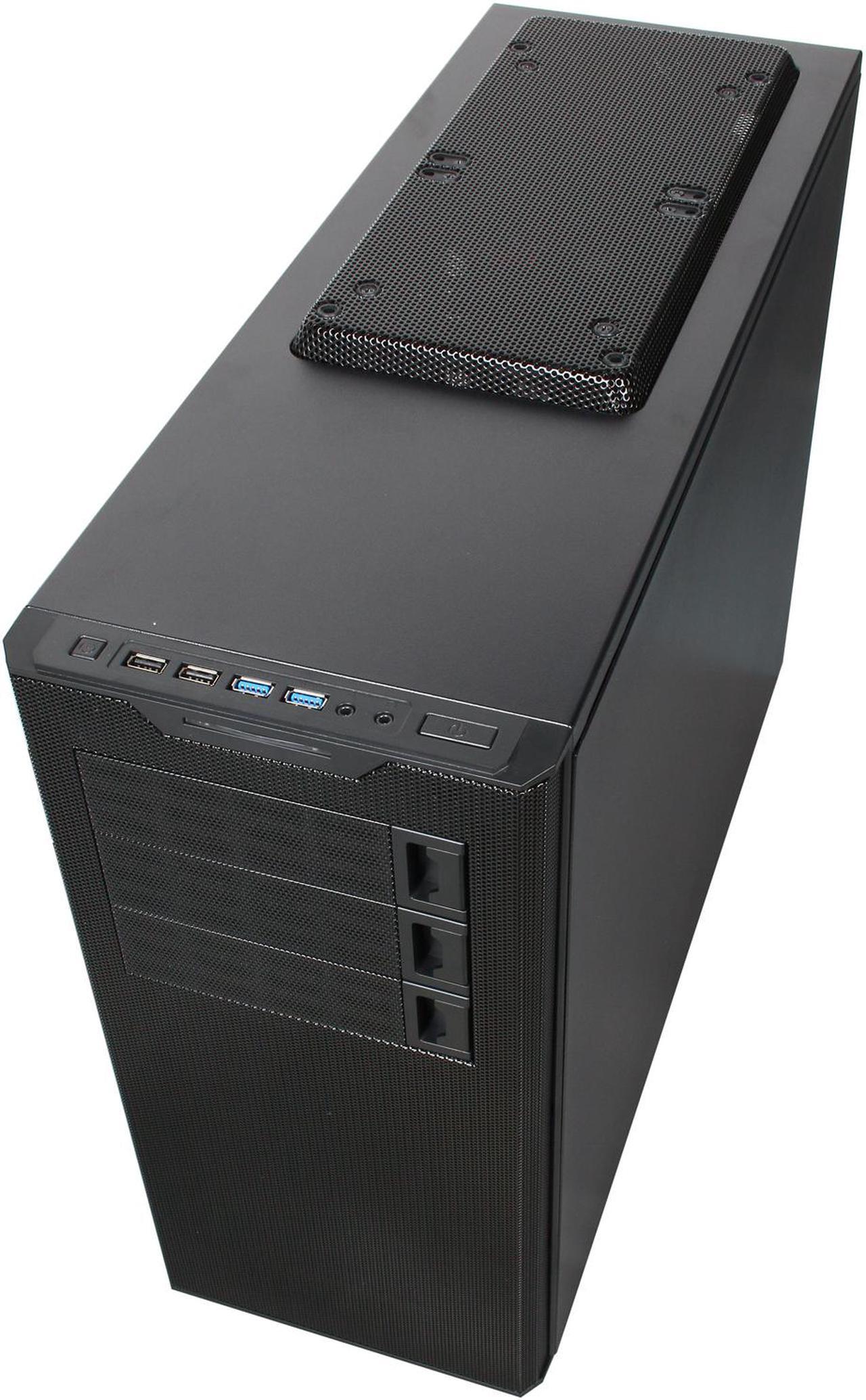 Alt view image 5 of 10 - Rosewill ARMOR-EVO - Gaming Mid Tower Computer Case - Supports Up to E-ATX MBs - Six (6) Pre-Installed Fans: 2 x Front Red LED 120mm, 2 x Top 120mm, 1 x Side 230mm, 1 x Rear 120mm (Supports Up to 9)