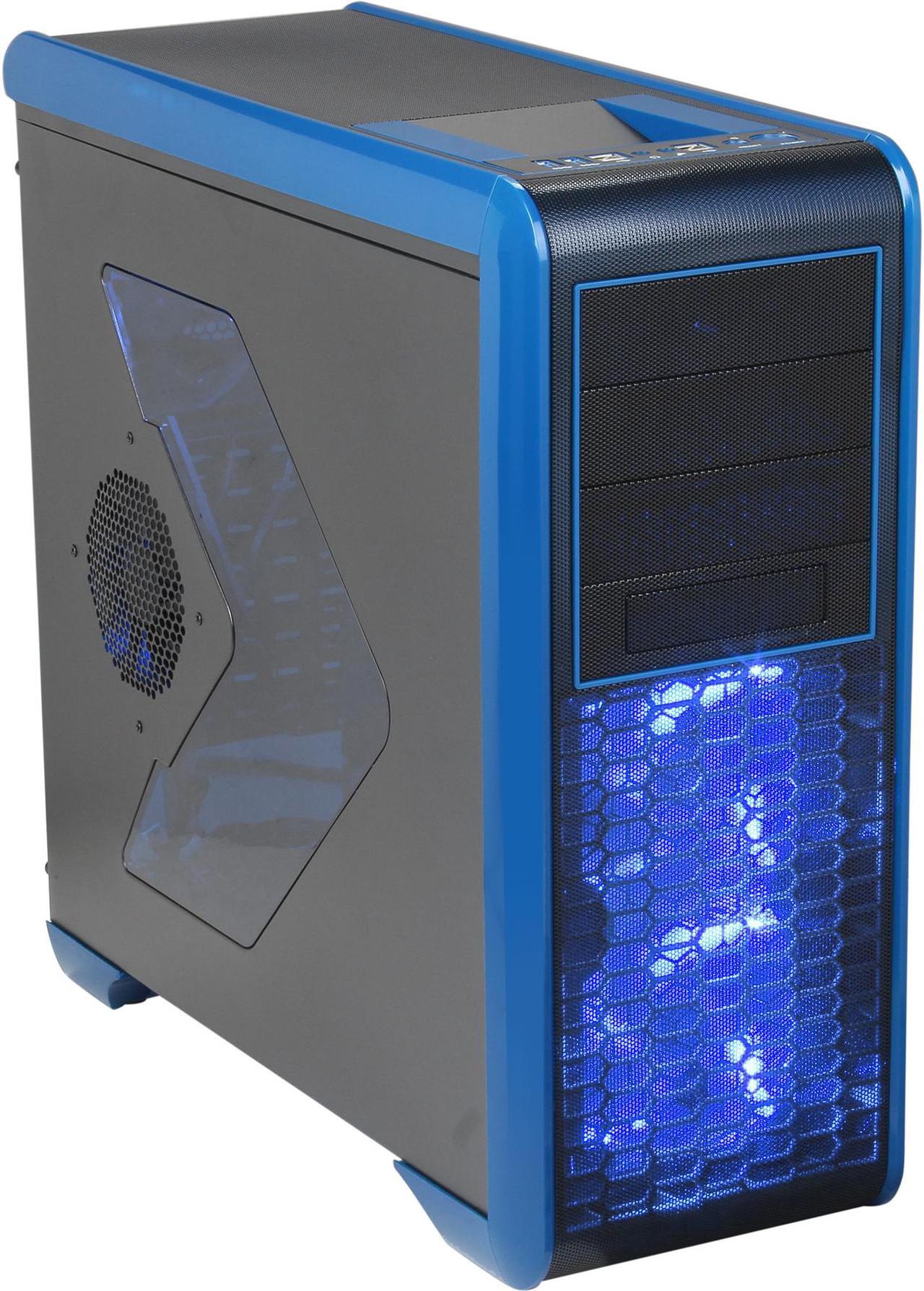 Main image of Rosewill BLACKHAWK - Gaming ATX Mid Tower Computer Case, Blue Edition - Five Fans Included, Side Window Panel, Top HDD Dock