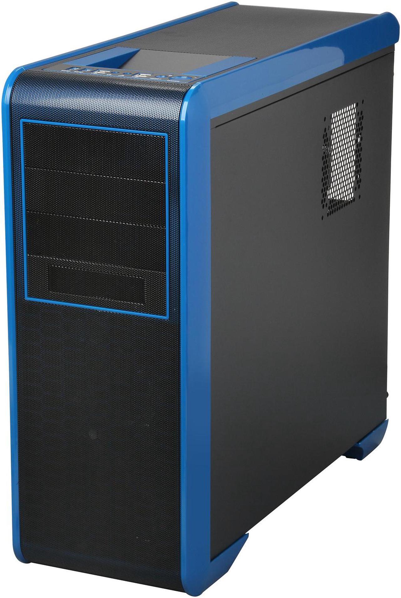 Alt view image 3 of 11 - Rosewill BLACKHAWK - Gaming ATX Mid Tower Computer Case, Blue Edition - Five Fans Included, Side Window Panel, Top HDD Dock