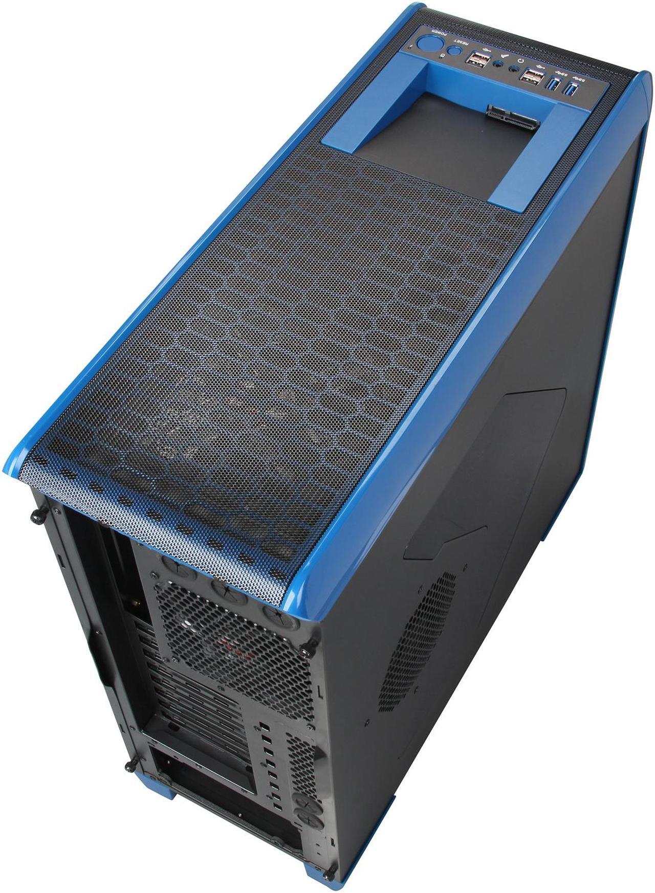 Alt view image 9 of 11 - Rosewill BLACKHAWK - Gaming ATX Mid Tower Computer Case, Blue Edition - Five Fans Included, Side Window Panel, Top HDD Dock