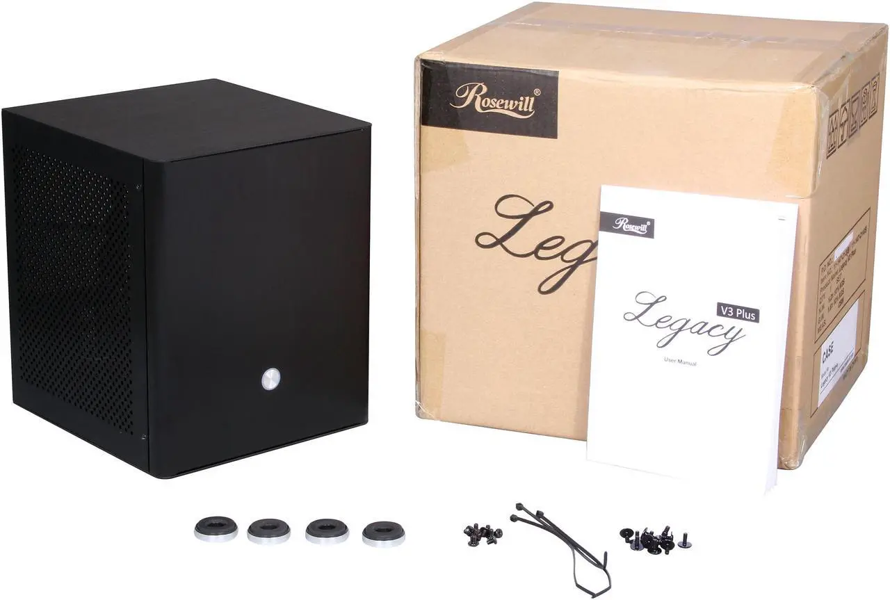 Alt view image 10 of 9 - Rosewill Legacy V3 Plus-B - Black Aluminum Alloy Mini ITX Computer Case
