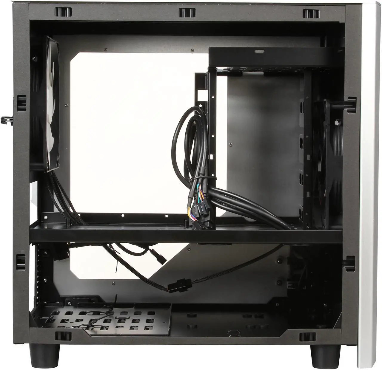 Alt view image 6 of 9 - Rosewill Legacy W1-S - Window, Silver Aluminum & Steel Mini-ITX Tower Dual-Fan Computer Case