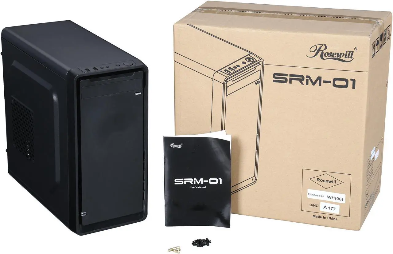 Alt view image 10 of 9 - Rosewill Micro ATX Mini Tower Computer Case - SRM-01
