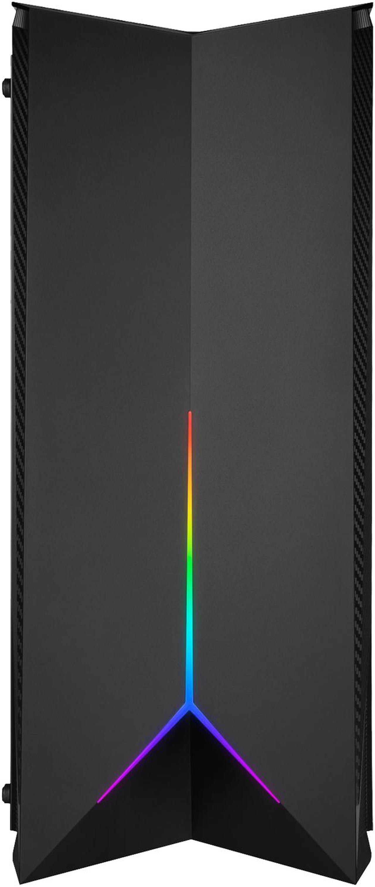 Alt view image 2 of 10 - Rosewill ATX Mid Tower Gaming PC Computer Case with RGB Fan & LED Light Strip, 240mm AIO up to 360mm Support, Bottom Mount PSU & HDD/SSD, Tempered Glass & Black Steel - ZIRCON M