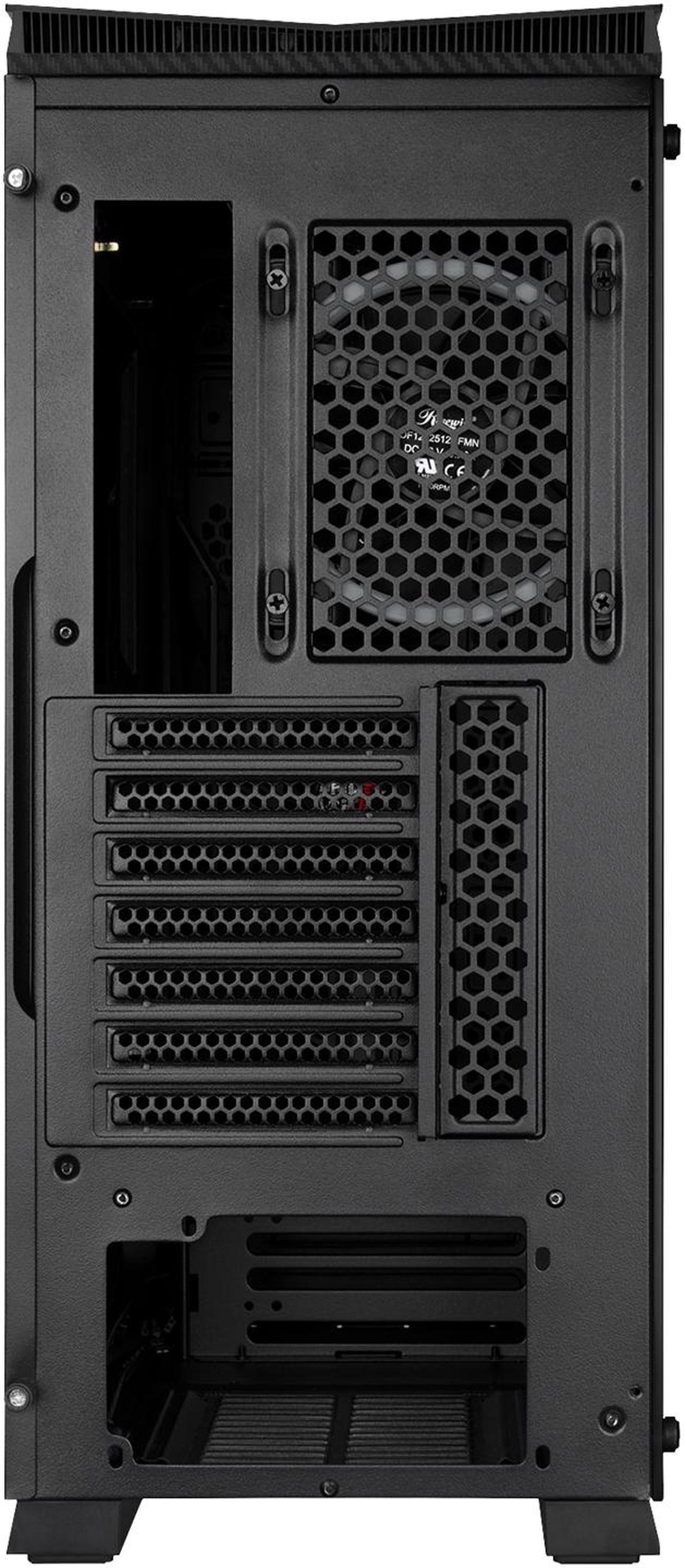 Alt view image 10 of 10 - Rosewill ATX Mid Tower Gaming PC Computer Case with RGB Fan & LED Light Strip, 240mm AIO up to 360mm Support, Bottom Mount PSU & HDD/SSD, Tempered Glass & Black Steel - ZIRCON M