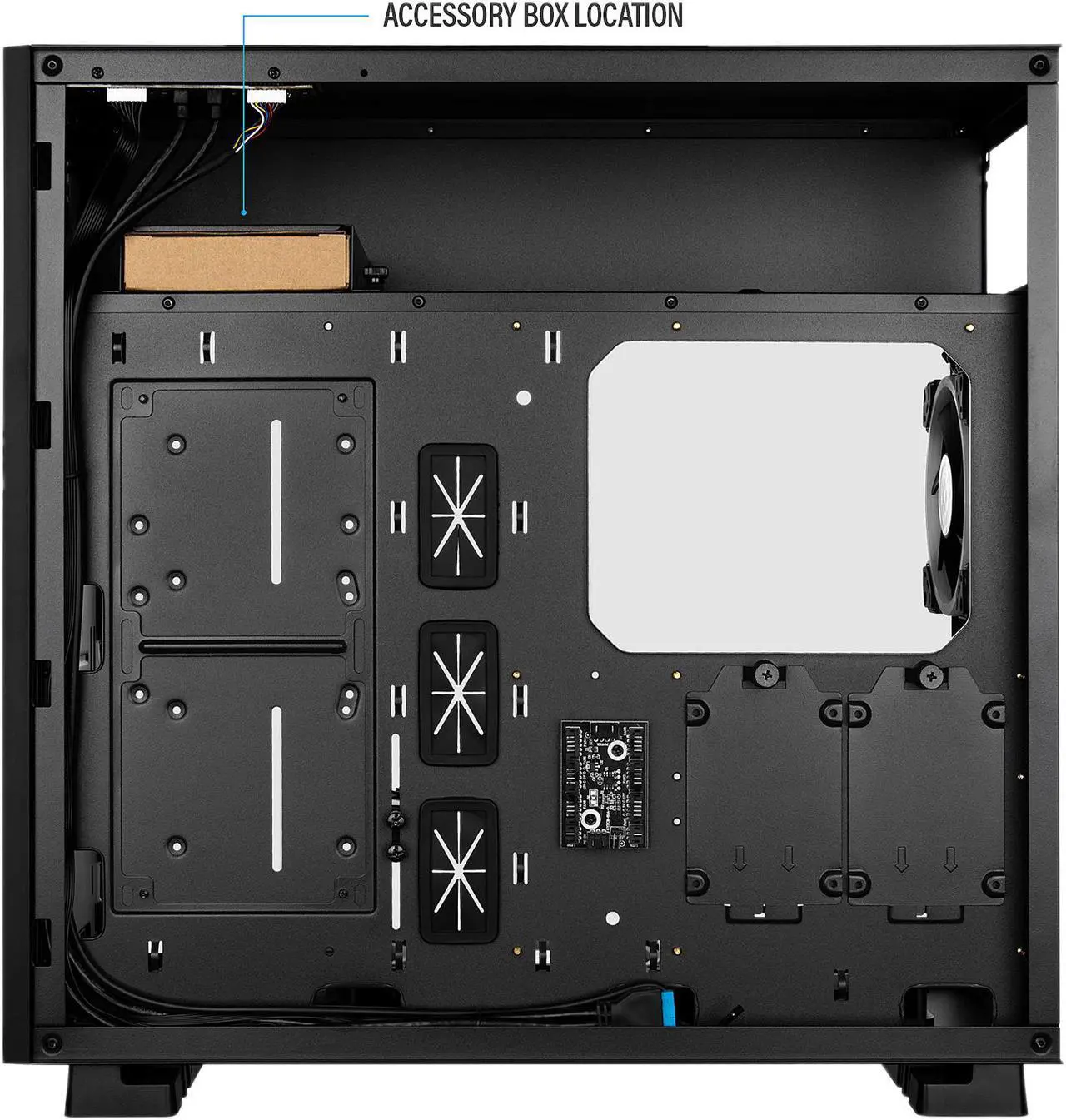 Alt view image 5 of 10 - Rosewill - PRISM S-BLACK ATX Mid Tower Gaming PC Computer Case with RGB Software Sync Dual Ring RGB LED Fans, 240mm AIO Support, EATX Support, Top Mount PSU & HDD/SSD, Tempered Glass & Black Steel