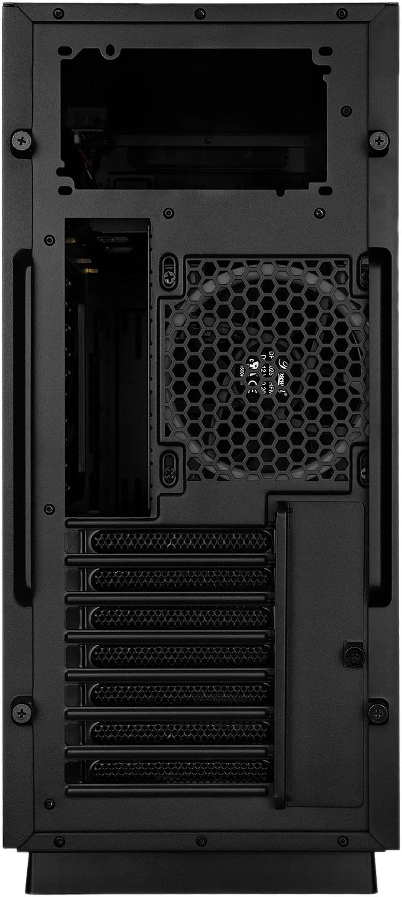Alt view image 6 of 10 - Rosewill - PRISM S-BLACK ATX Mid Tower Gaming PC Computer Case with RGB Software Sync Dual Ring RGB LED Fans, 240mm AIO Support, EATX Support, Top Mount PSU & HDD/SSD, Tempered Glass & Black Steel