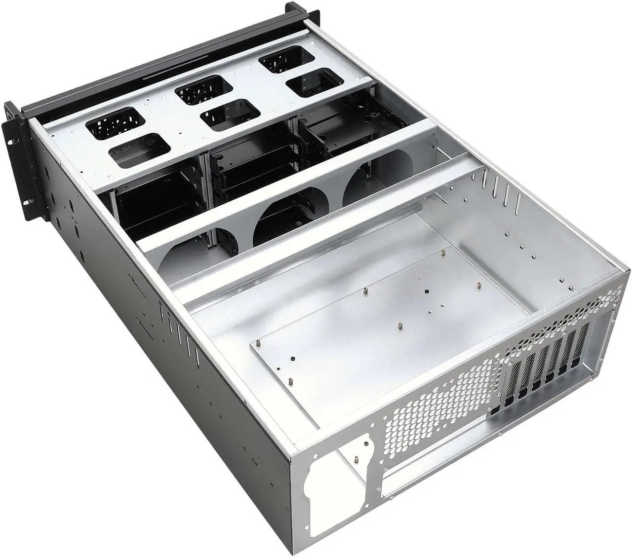 Alt view image 6 of 6 - Rosewill RSV-4015L Server Case or Chassis, 4U Rackmount - 8 x Included Cooling Fans, 15 x Internal Bays