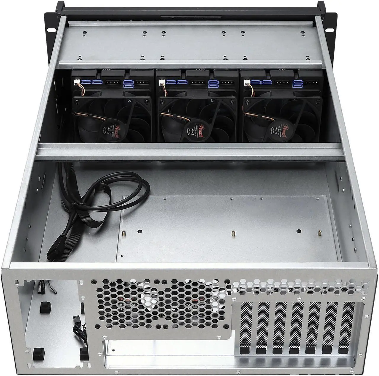 Alt view image 6 of 7 - Rosewill RSV-L4312 - 4U Rackmount Server Case or Chassis, 12 x SATA / SAS Hot-swap Drives, 5 x Cooling Fans Included
