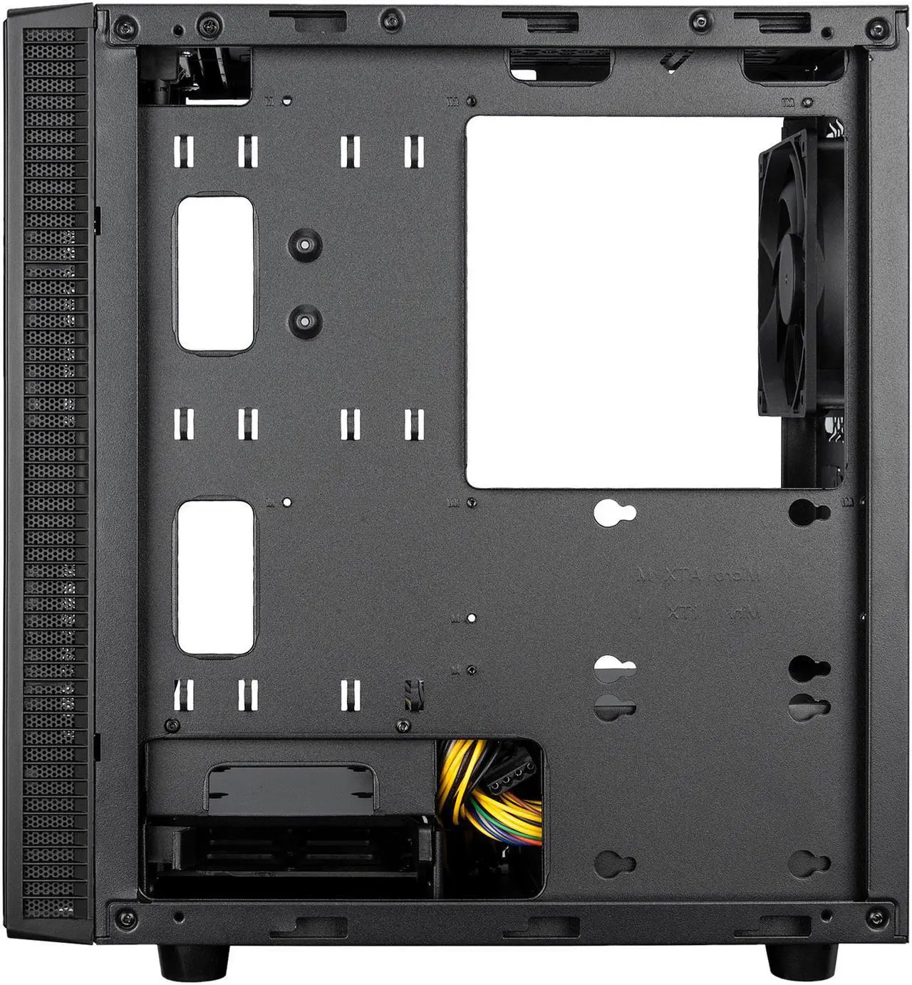 Alt view image 4 of 8 - Rosewill FBM-X2-400 Micro ATX Mini Tower Desktop Gaming PC Computer Case with Pre-Installed 400W PSU, 240mm AIO Support, USB 3.0