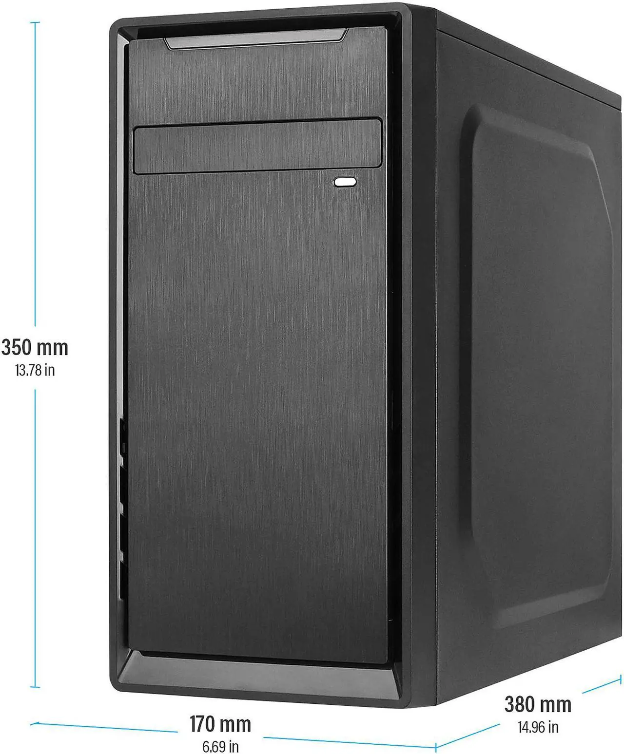 Alt view image 3 of 9 - Rosewill SRM-01B-450 Micro ATX Mini Tower Desktop PC Computer Case with Pre-Installed 450W PSU, 80mm Case Fan, USB 3.0