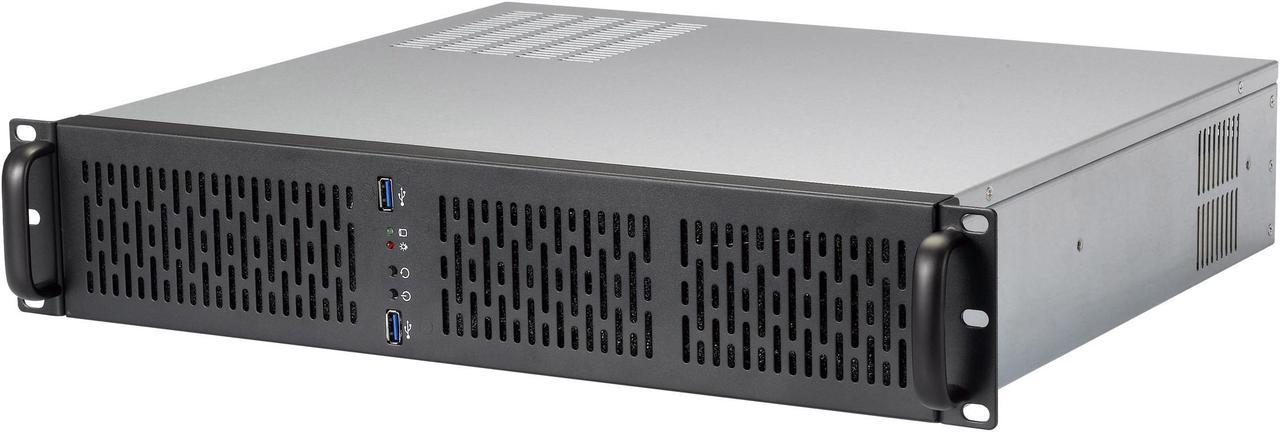 Rosewill 2U Server Chassis Rackmount Case | 4 3.5" HDD Bays | Micro-ATX Compatible |3 x 80mm PWM Fans | 2x USB 3.0 | Silver/Black - RSV-Z2600U