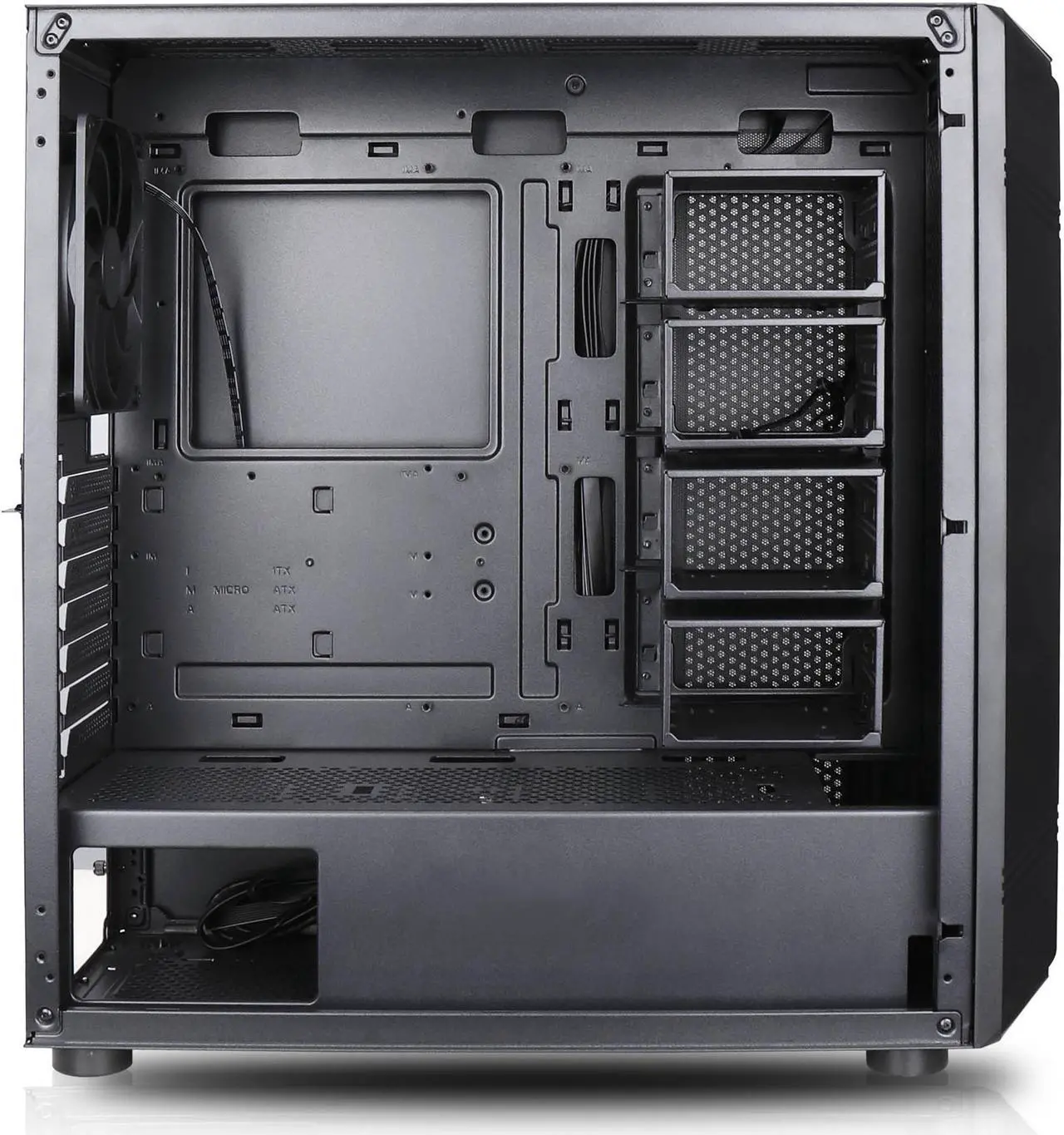 Alt view image 5 of 10 - Rosewill Helium NAS ATX Mid Tower Computer Case, Mesh Panel, 4x 140mm PWM Fan, Ideal for DIY NAS, media servers, or small business applications - Black