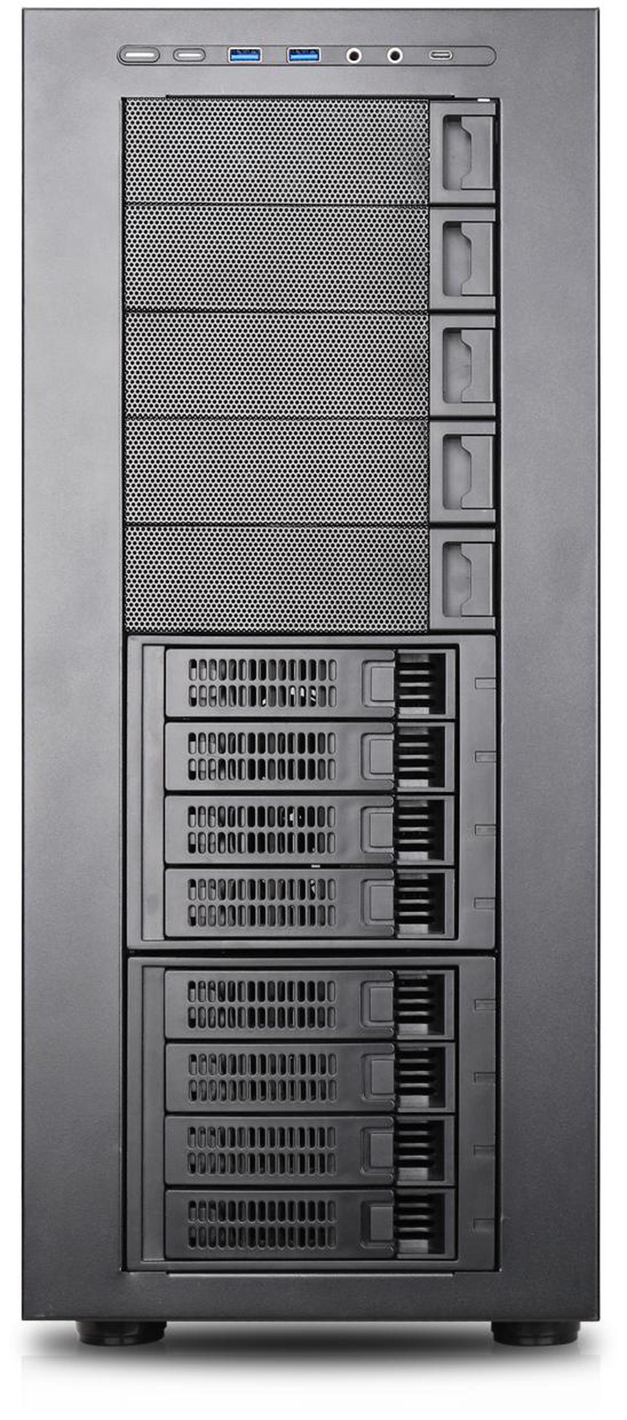 Alt view image 2 of 10 - Rosewill Full Tower Workstation Case | Server Chassis | Supports up to 8 3.5" Hot-Swap 3.5"/2.5" SATA/SAS and 4 2.5" SSD | E-ATX Compatible | 1x 14cm PWM Fan | USB 3.2 Type-C | Ideal for AI Servers, DIY NAS, Media Servers - THOR NAS PRO