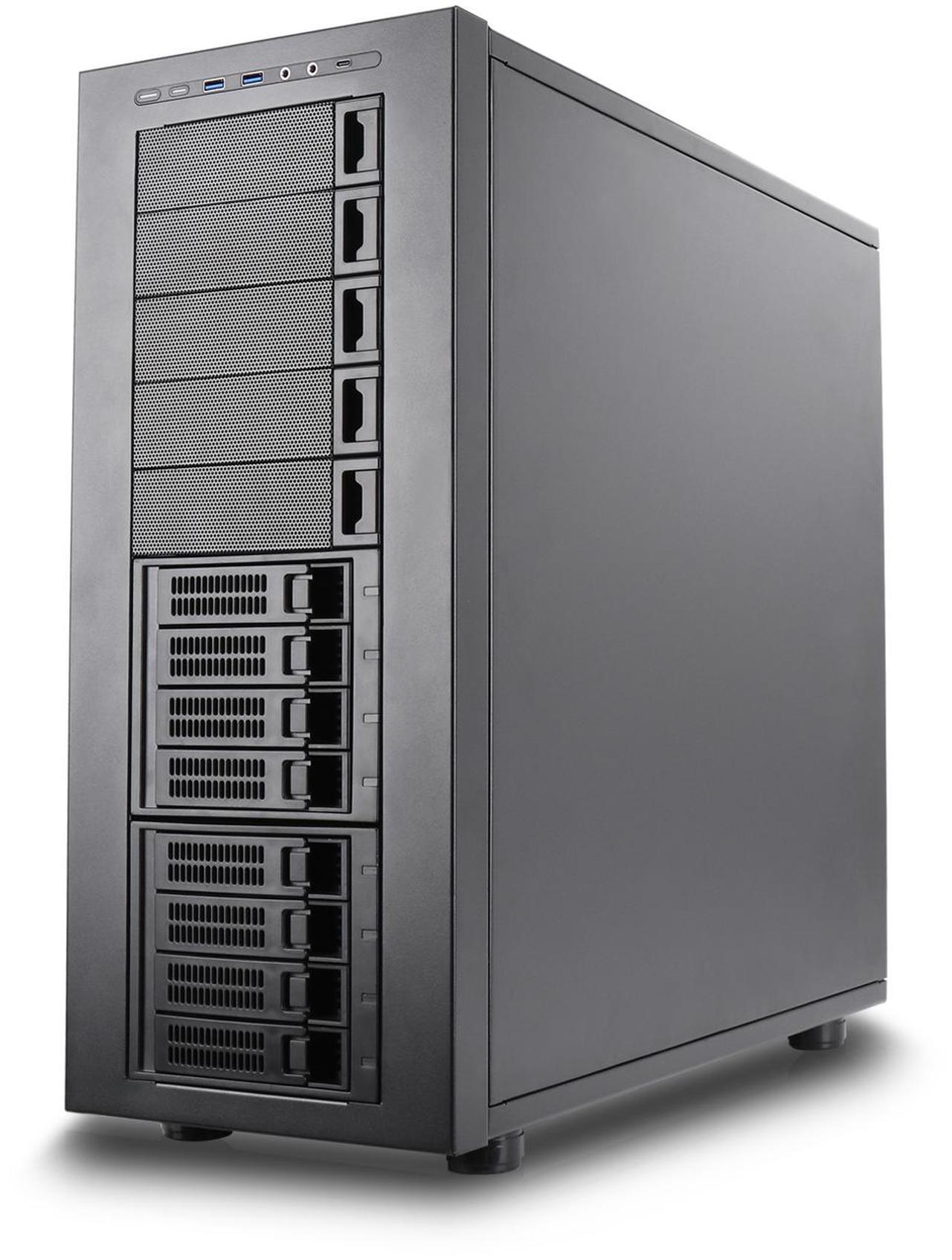 Alt view image 3 of 10 - Rosewill Full Tower Workstation Case | Server Chassis | Supports up to 8 3.5" Hot-Swap 3.5"/2.5" SATA/SAS and 4 2.5" SSD | E-ATX Compatible | 1x 14cm PWM Fan | USB 3.2 Type-C | Ideal for AI Servers, DIY NAS, Media Servers - THOR NAS PRO