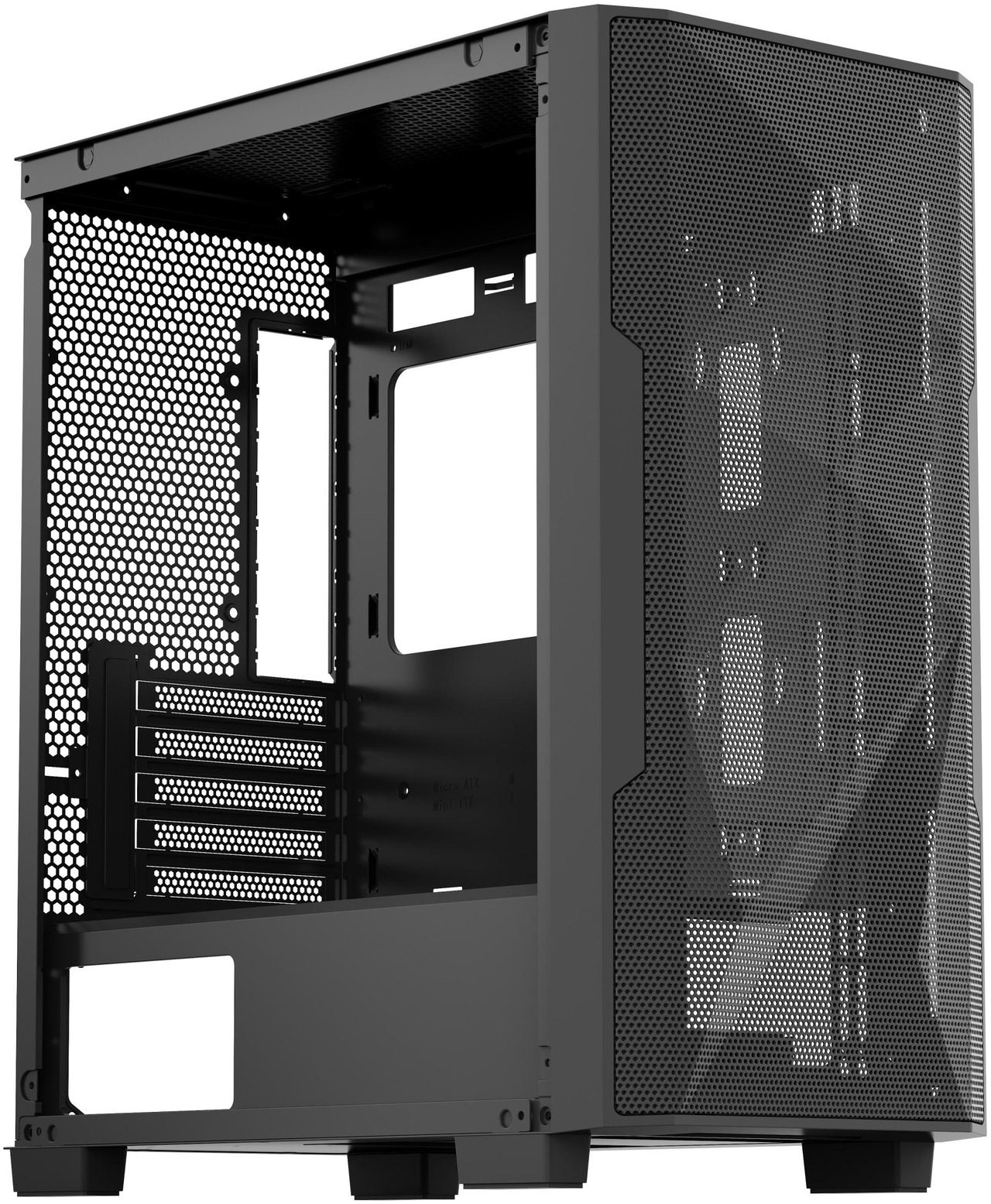 Open Box: Rosewill FBM-X6 Black Micro ATX Mid Tower Case - Tempered Glass Side Panel, High Airflow, 4 x PWM ARGB Fans, Dedicated Cable Routing Clips, Pre-Installed 650W 80+ Gold Power Supply - Newegg.com - Open Box condition - Image 15