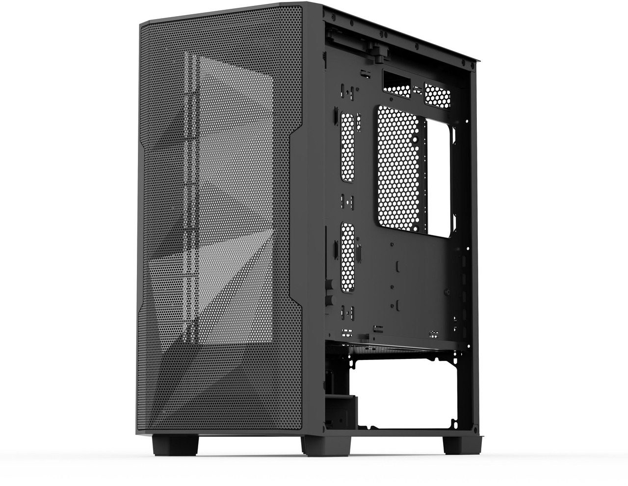 Open Box: Rosewill FBM-X6 Black Micro ATX Mid Tower Case - Tempered Glass Side Panel, High Airflow, 4 x PWM ARGB Fans, Dedicated Cable Routing Clips, Pre-Installed 650W 80+ Gold Power Supply - Newegg.com - Open Box condition - Image 17