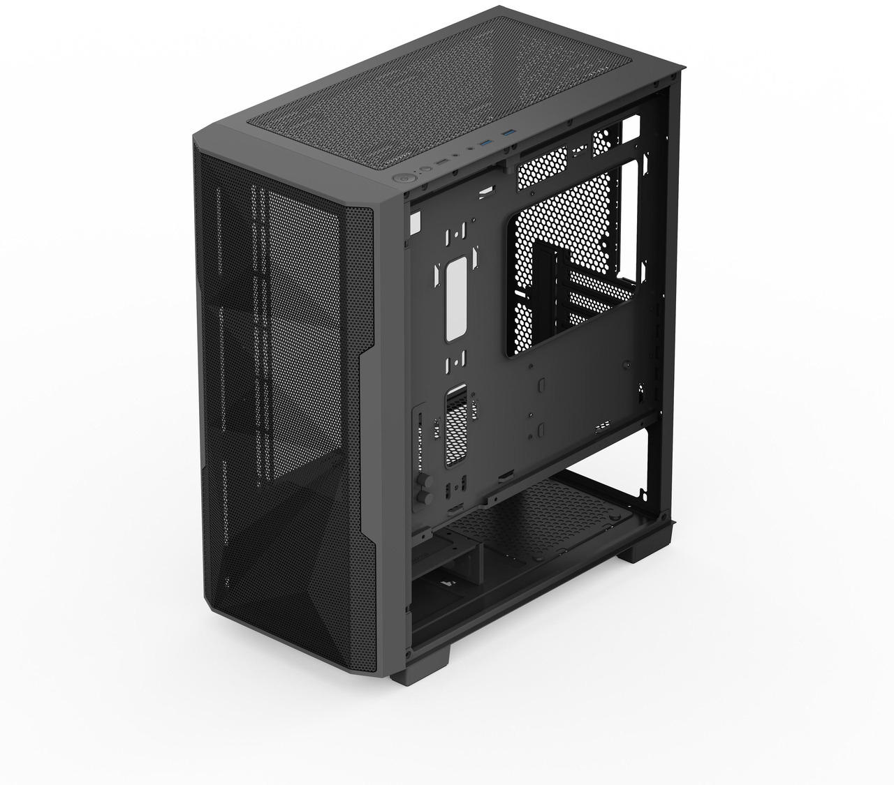Open Box: Rosewill FBM-X6 Black Micro ATX Mid Tower Case - Tempered Glass Side Panel, High Airflow, 4 x PWM ARGB Fans, Dedicated Cable Routing Clips, Pre-Installed 650W 80+ Gold Power Supply - Newegg.com - Open Box condition - Image 20