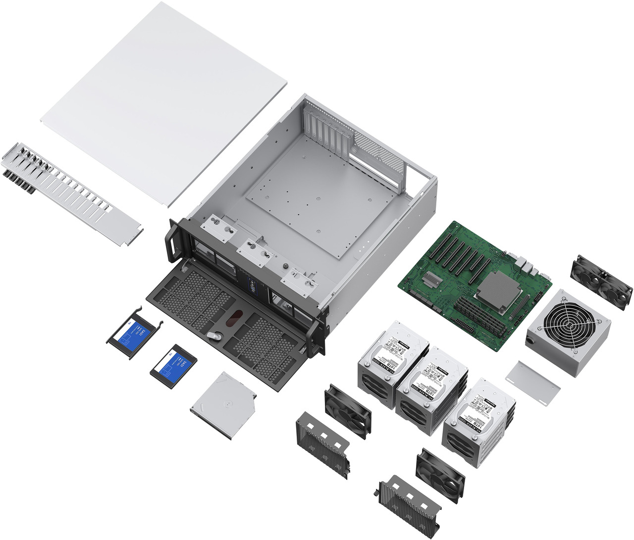 Open Box: Rosewill 4U Rackmount Server Chassis | Expands to 12 x 3.5" HDD | Massive ATX & PCIe Compatibility | 2x 120mm PWM Fans + 2x 80mm PWM Fans | USB 3.2 Type-C | RSV-R4012 - Newegg.com - Open Box condition - Image 30