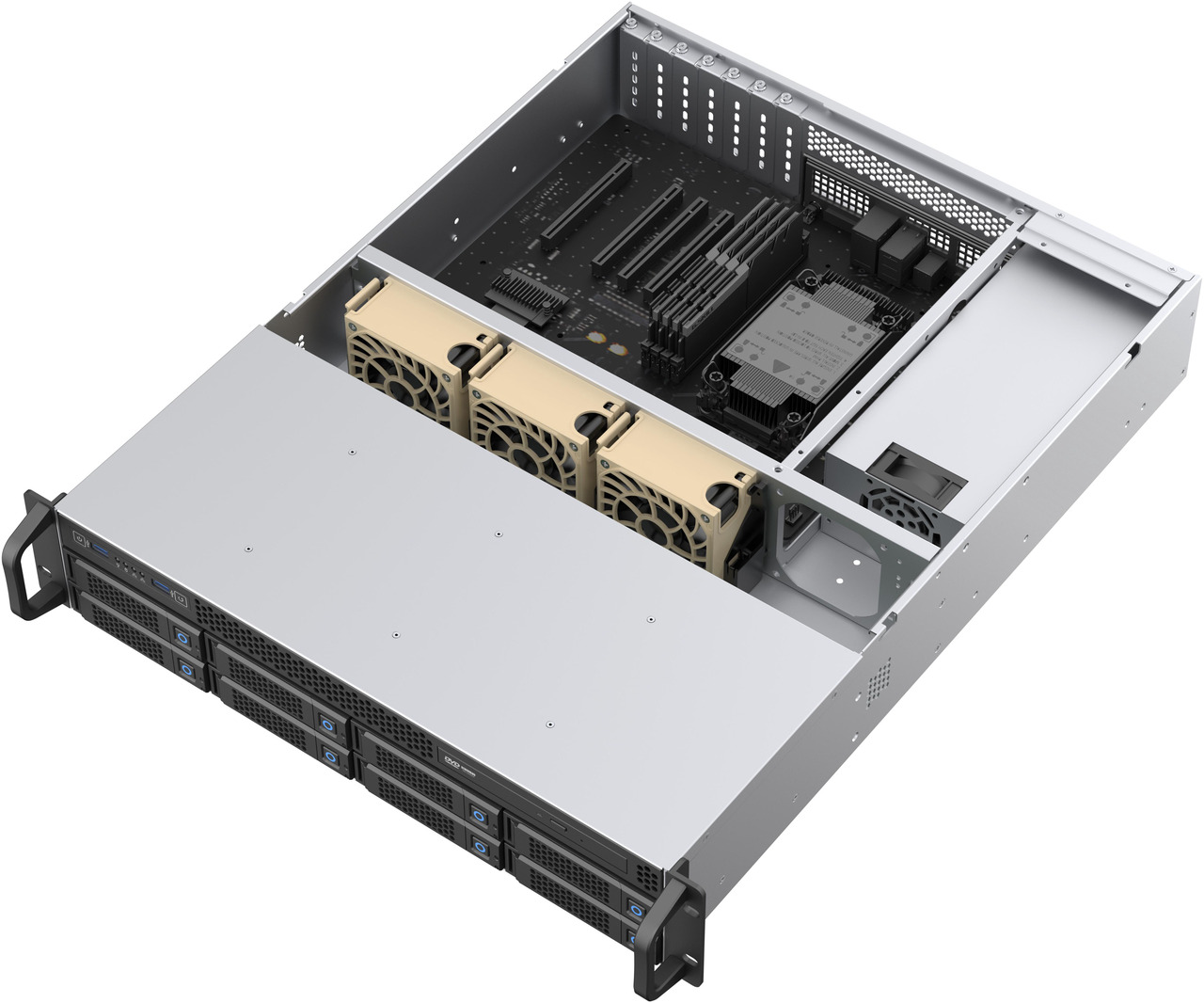 Open Box: Rosewill 2U Rackmount Server Chassis | Supports up to 8 3.5" 12Gbps Hot Swap SATA/SAS | E-ATX Compatible | 2U/CRPS PSU | 3x 8038 PWM Fan | USB 3.2 Type-C | RSV-H208 - Newegg.com - Open Box condition - Image 19