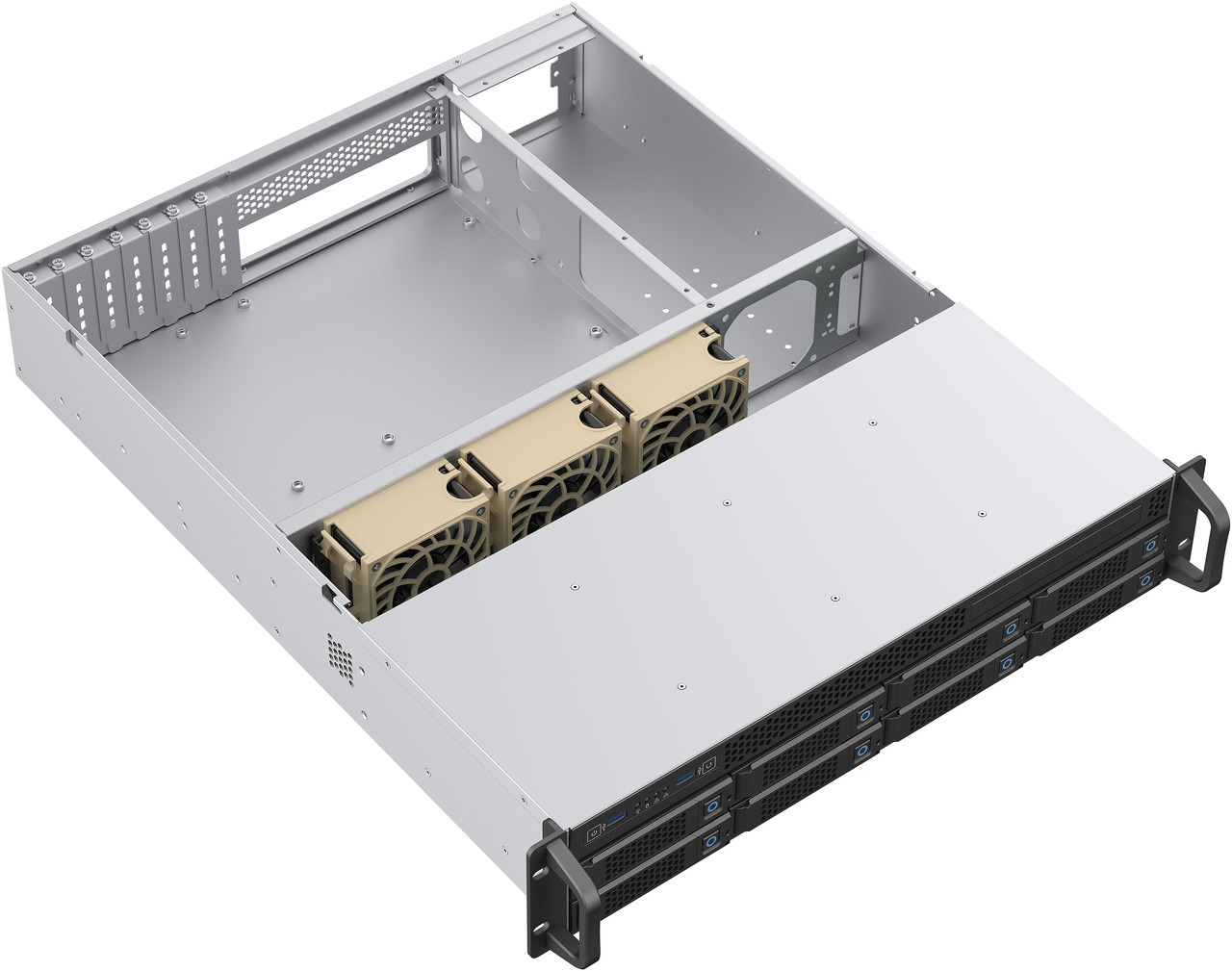 Open Box: Rosewill 2U Rackmount Server Chassis | Supports up to 8 3.5" 12Gbps Hot Swap SATA/SAS | E-ATX Compatible | 2U/CRPS PSU | 3x 8038 PWM Fan | USB 3.2 Type-C | RSV-H208 - Newegg.com - Open Box condition - Image 20