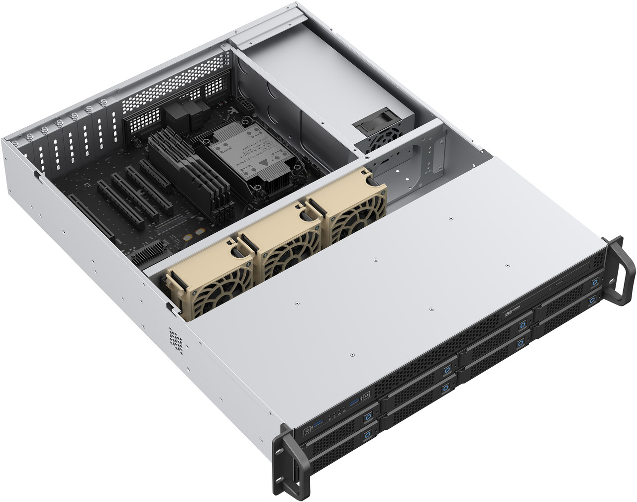 Open Box: Rosewill 2U Rackmount Server Chassis | Supports up to 8 3.5" 12Gbps Hot Swap SATA/SAS | E-ATX Compatible | 2U/CRPS PSU | 3x 8038 PWM Fan | USB 3.2 Type-C | RSV-H208 - Newegg.com - Open Box condition - Image 21