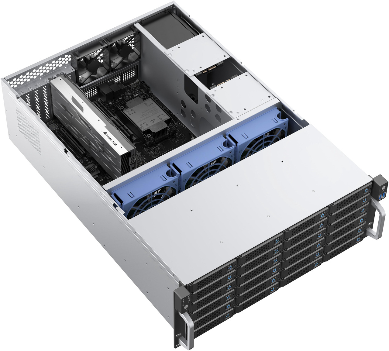 Open Box: Rosewill 4U Rackmount Server Chassis | Supports up to 24 x 3.5" 12Gbps Hot Swap SATA/SAS | E-ATX & SSI-EEB Compatible | 3 x 120x38mm PWM Fan | RSV-H424 - Newegg.com - Open Box condition - Image 26