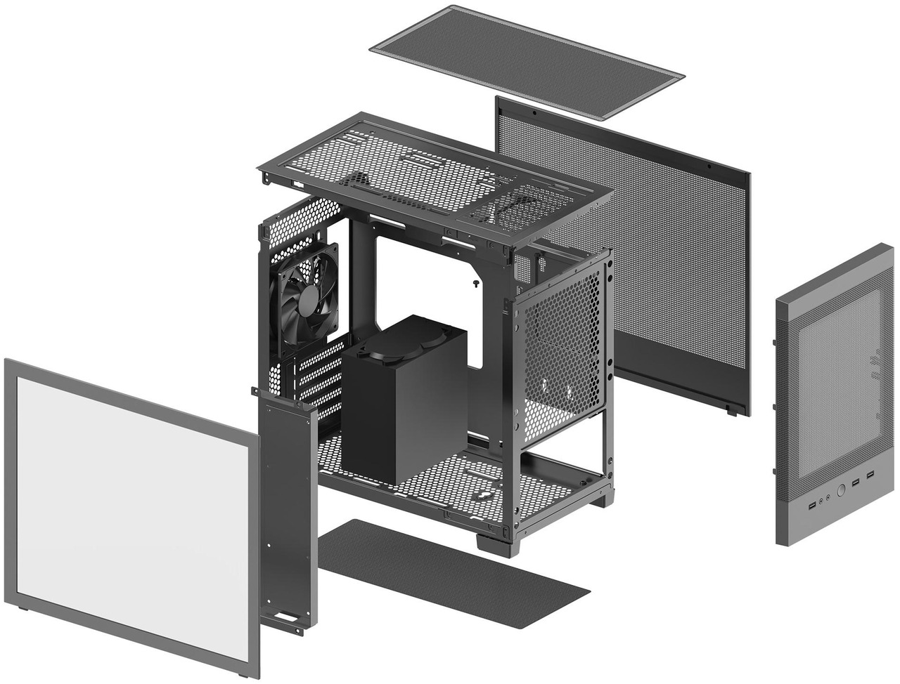 Open Box: Rosewill Micro ATX Mini PC Computer Case with Pre-Installed 400W Power Supply | Left Temper Glass Side Panel | Front and Side Mesh | 240mm & 280mm Radiator Support | 1 x USB 2.0 | 2 x USB 3.0 - Newegg.com - Open Box condition - Image 24