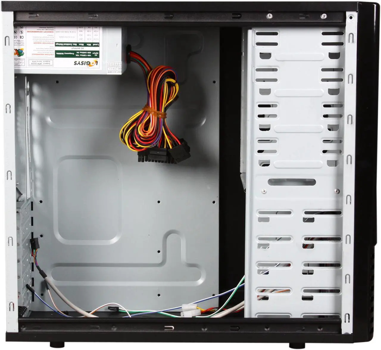 Alt view image 6 of 9 - LOGISYS Computer CS305BK Black Steel ATX Mid Tower Enhanced SOHO Computer Case 480W Power Supply