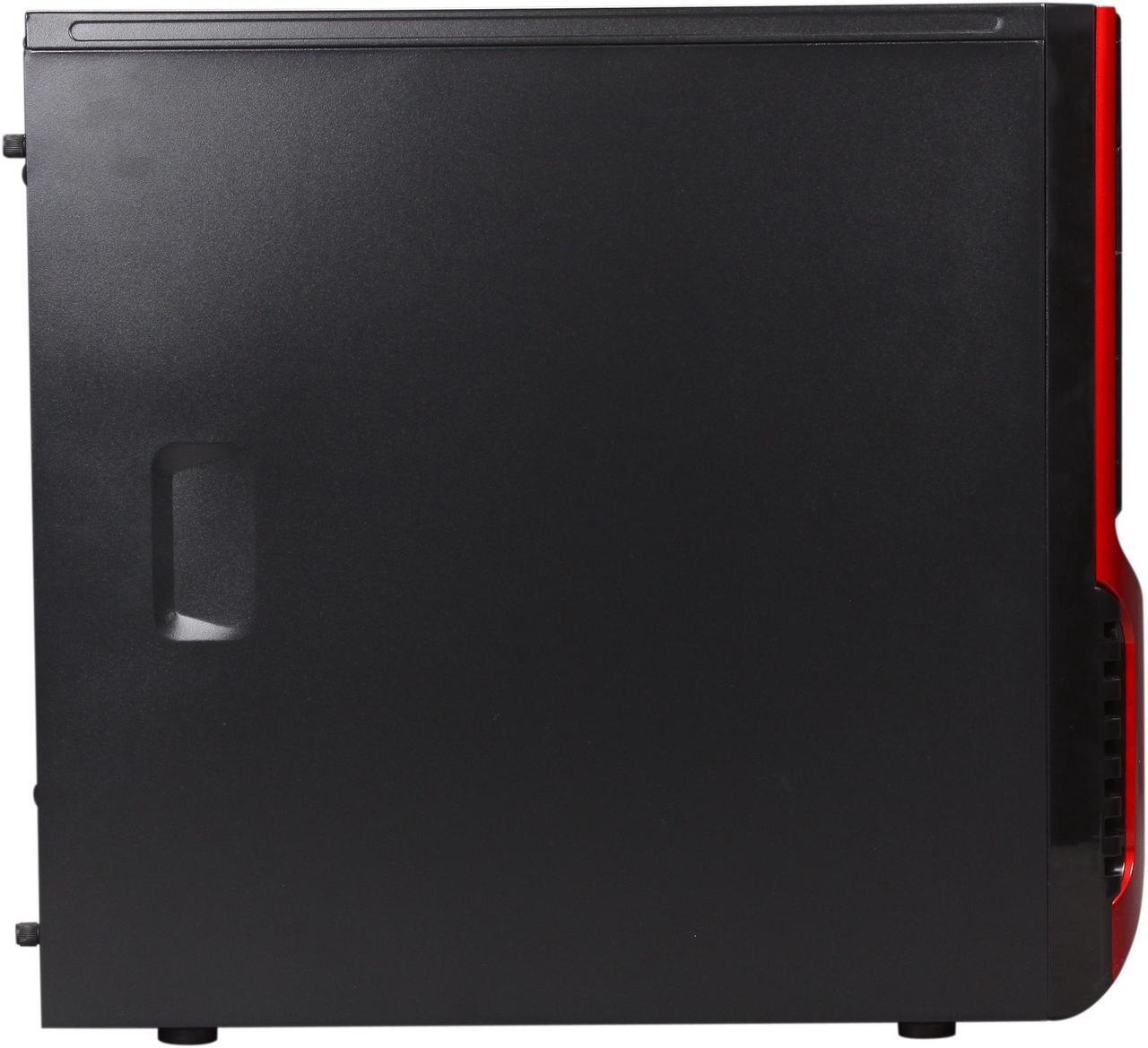 Alt view image 4 of 6 - LOGISYS Computer CS368RB Red & Black Steel ATX Mid Tower Computer Case 480W Power Supply