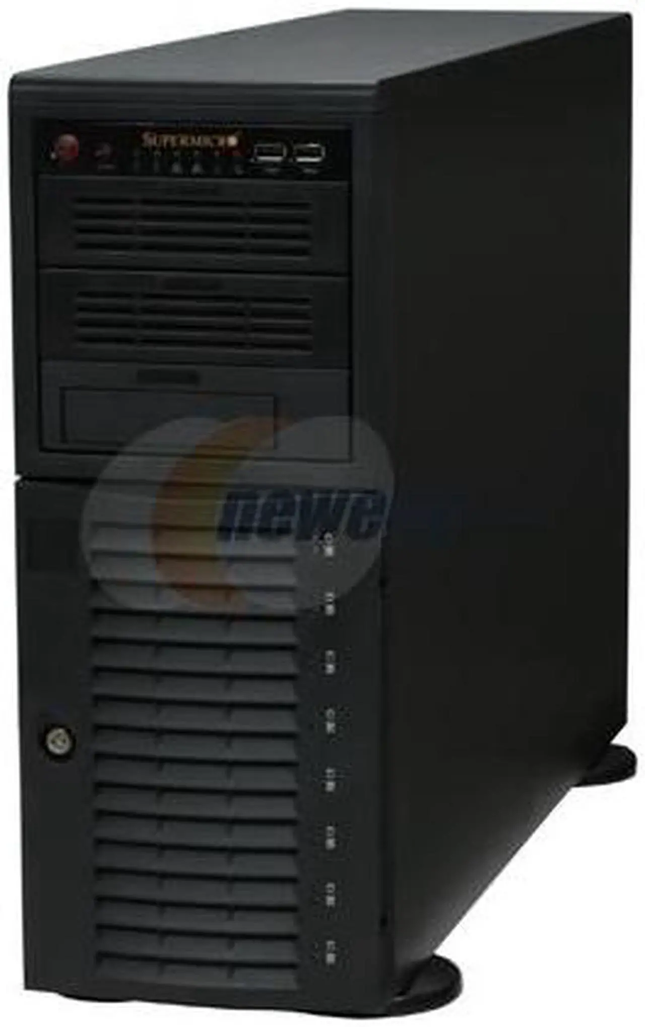 Alt view image 3 of 13 - SUPERMICRO CSE-743T-645B Black 4U Pedestal Chassis w/ 645W Power Supply 2 External 5.25" Drive Bays