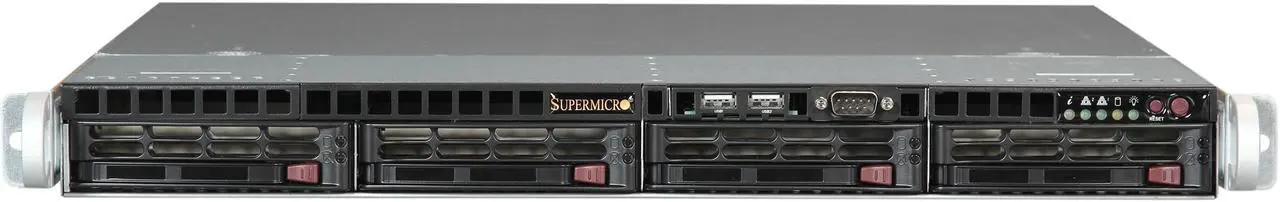 Alt view image 2 of 7 - SUPERMICRO SuperChassis CSE-813MTQ-520CB Black 1U Rackmount Server Case 520W