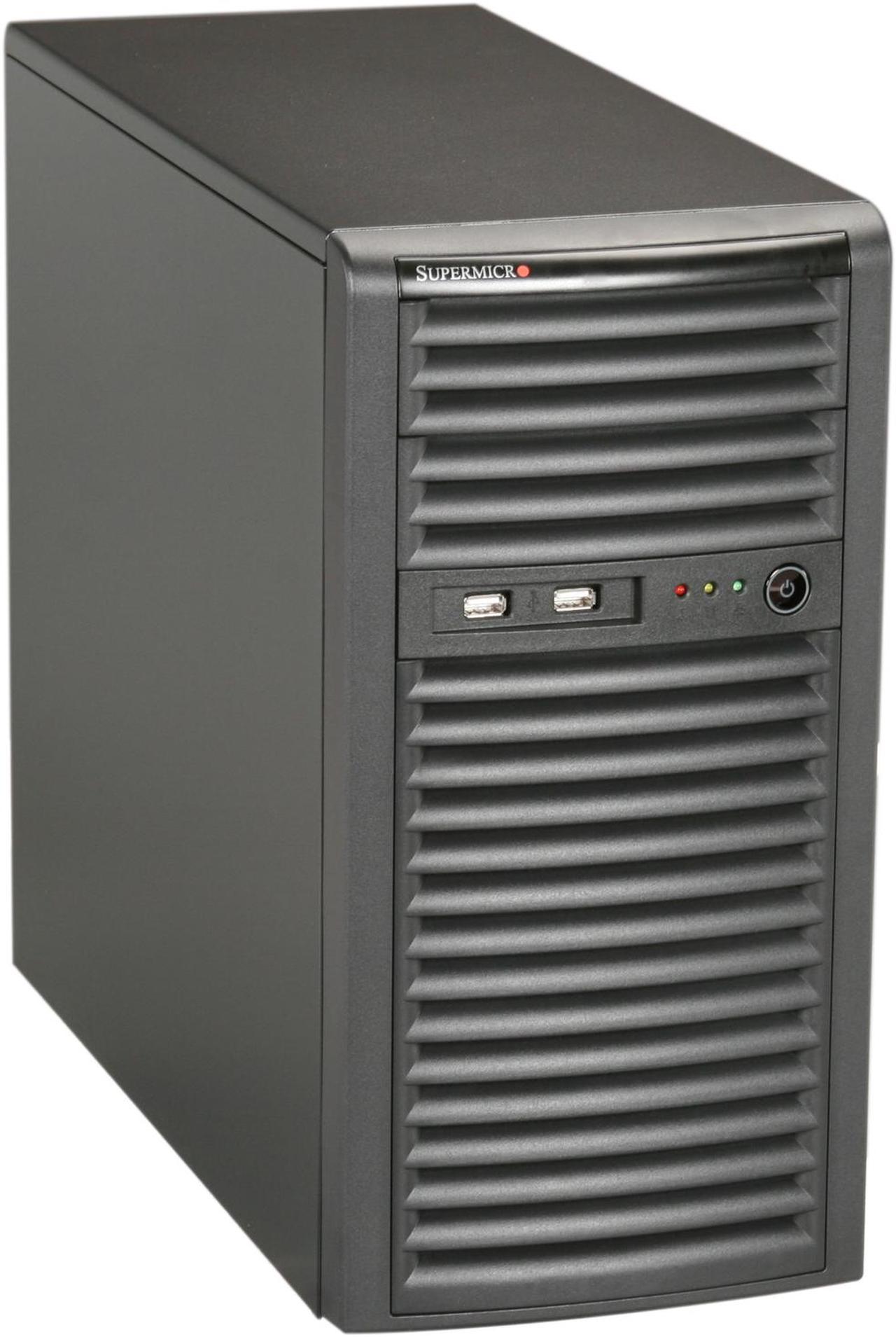 SUPERMICRO CSE-731i-300B Black Mini-Tower Server Case