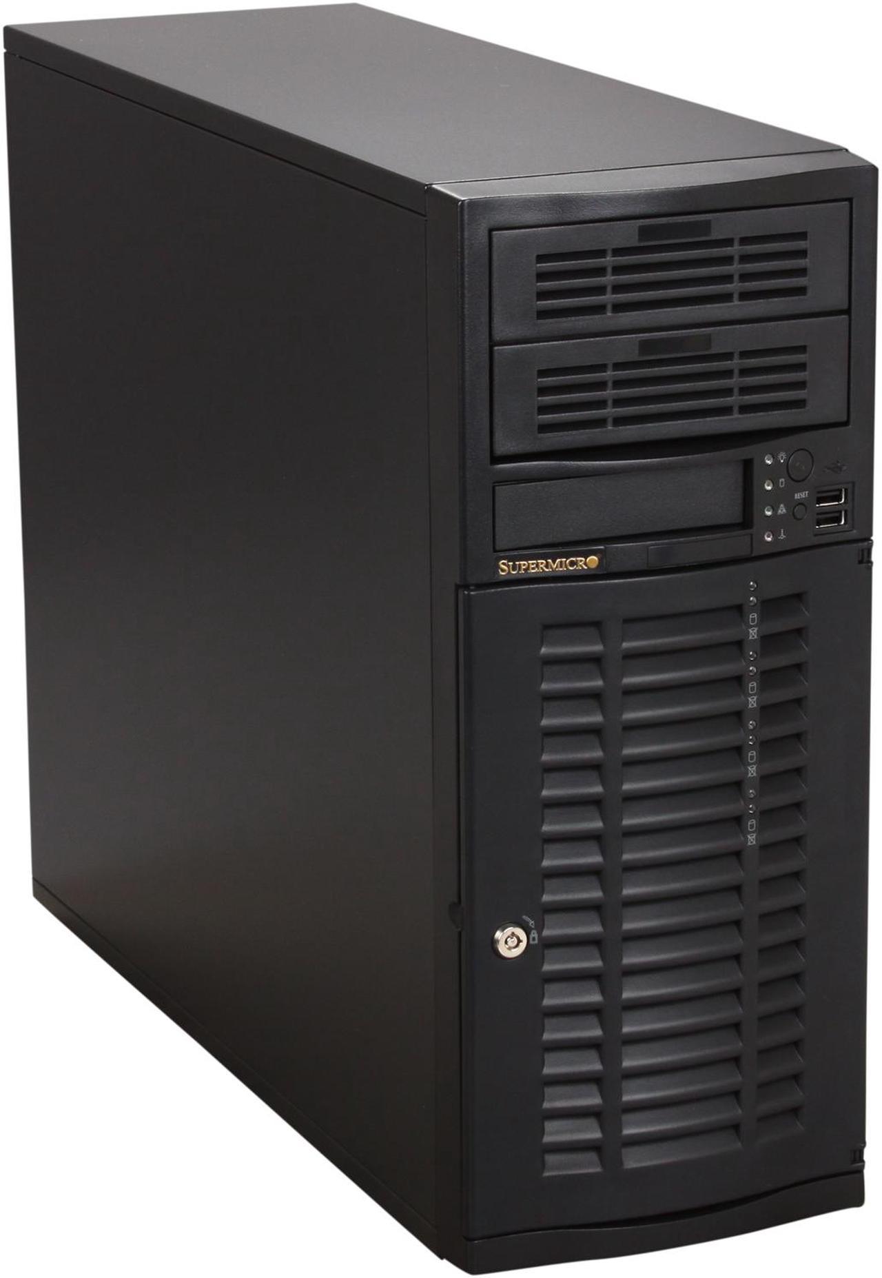 SUPERMICRO CSE-733TQ-500B Black Mini-Tower Server Case