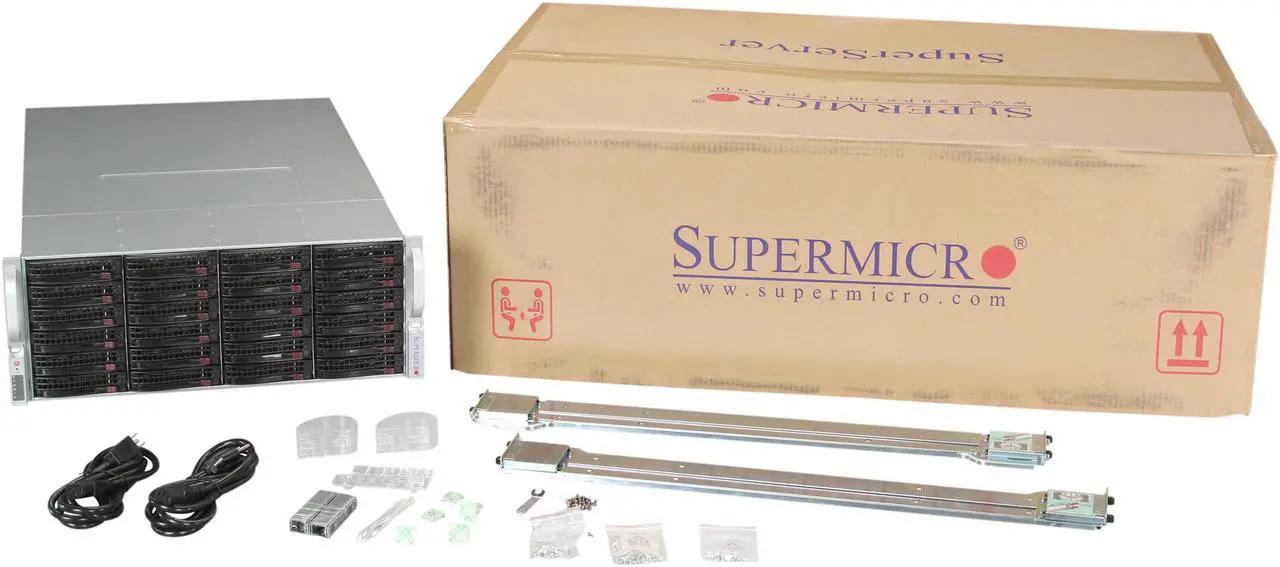 Alt view image 7 of 7 - SUPERMICRO CSE-847E16-R1400LPB Black 4U Rackmount Server Case 1400W Redundant