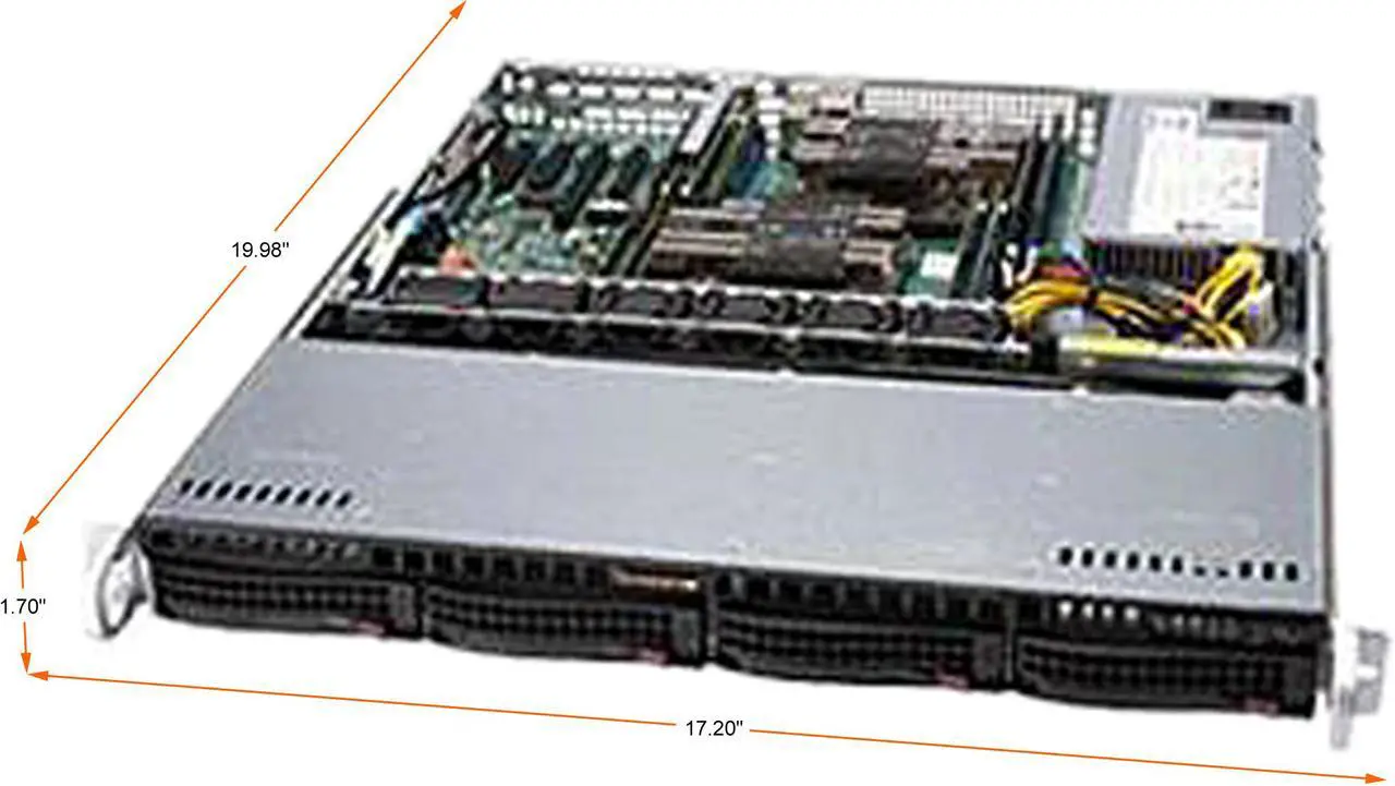 Alt view image 3 of 3 - SUPERMICRO SuperChassis CSE-813MF2TQC-505CB Silver 1U Desktop Server Case 500W