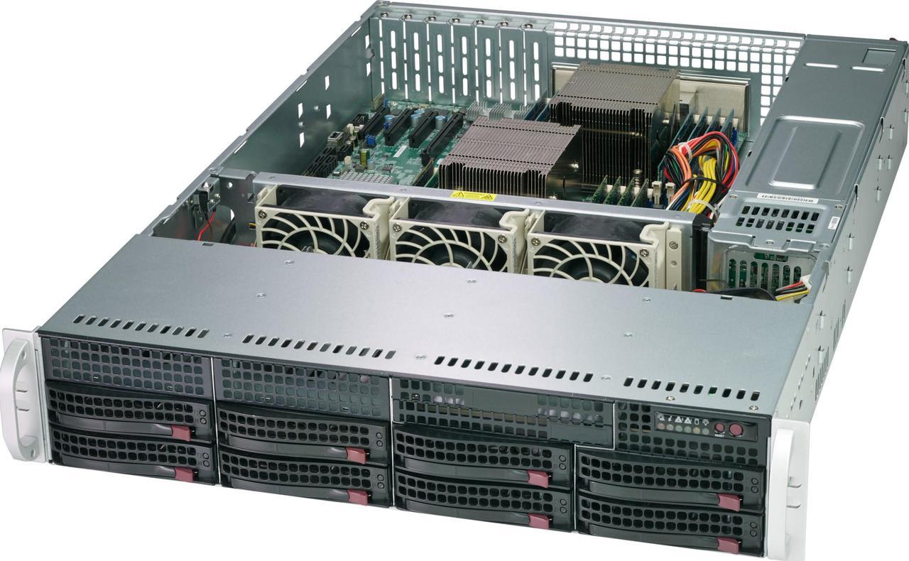 SUPERMICRO SuperChassis CSE-825TQC-R802LPB Silver 2U Desktop Server Case 800W Redundant