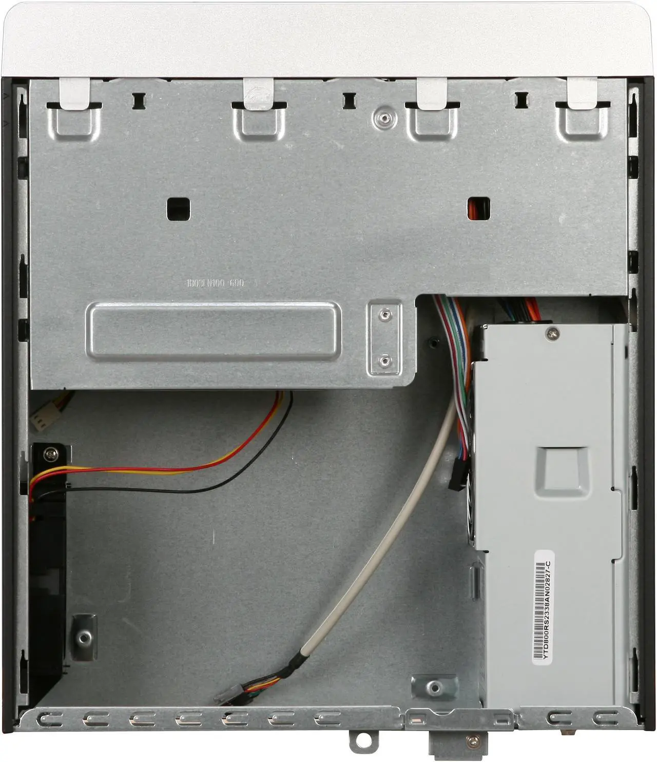 Alt view image 8 of 10 - Foxconn RS233 Black+Light Silver Steel Mini-ITX Tower Computer Case 150W Power Supply