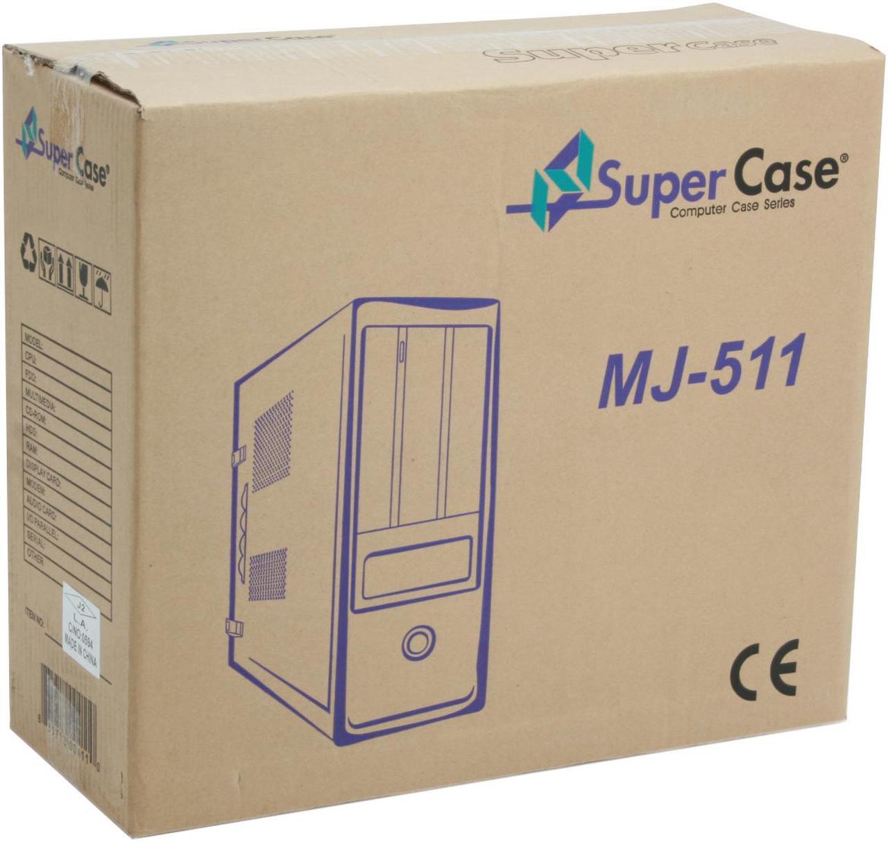 Alt view image 15 of 15 - APEX MJ-511 Black Steel Micro ATX Mid Tower Computer Case 250W Power Supply