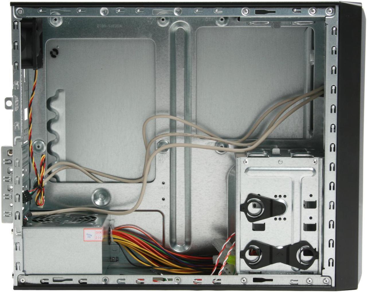Alt view image 10 of 15 - APEX MJ-511 Black Steel Micro ATX Mid Tower Computer Case 250W Power Supply