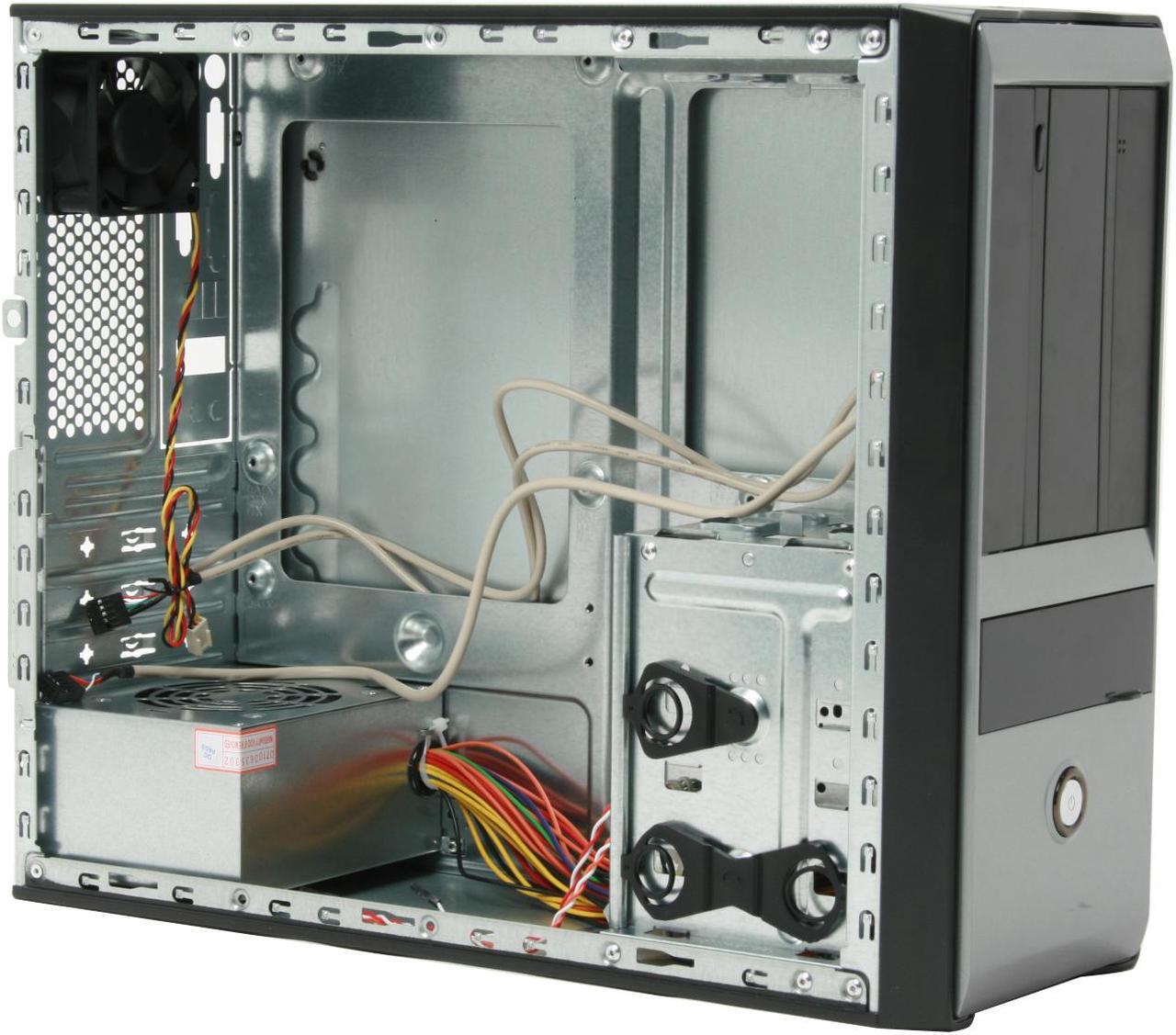 Alt view image 11 of 15 - APEX MJ-511 Black Steel Micro ATX Mid Tower Computer Case 250W Power Supply