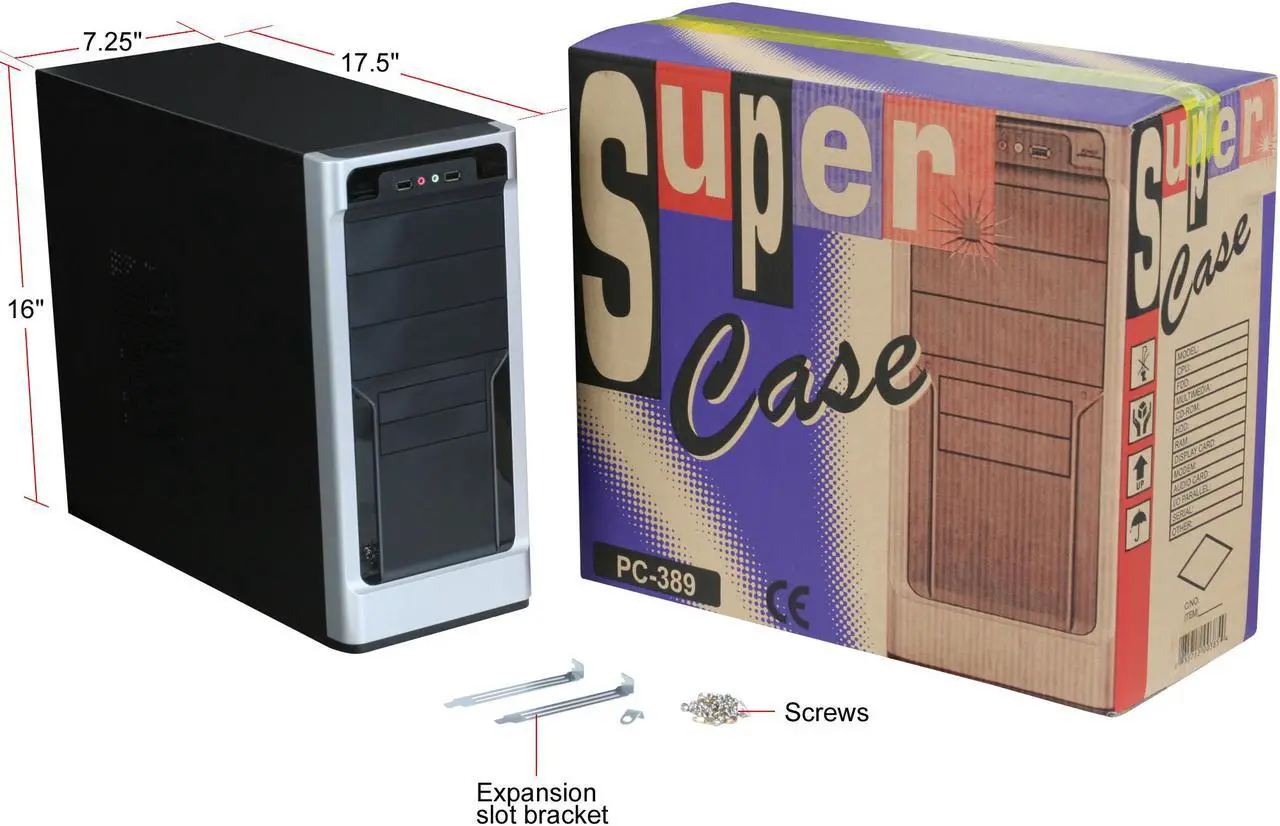 Alt view image 10 of 10 - APEX PC-389-C Black Steel ATX Mid Tower Computer Case