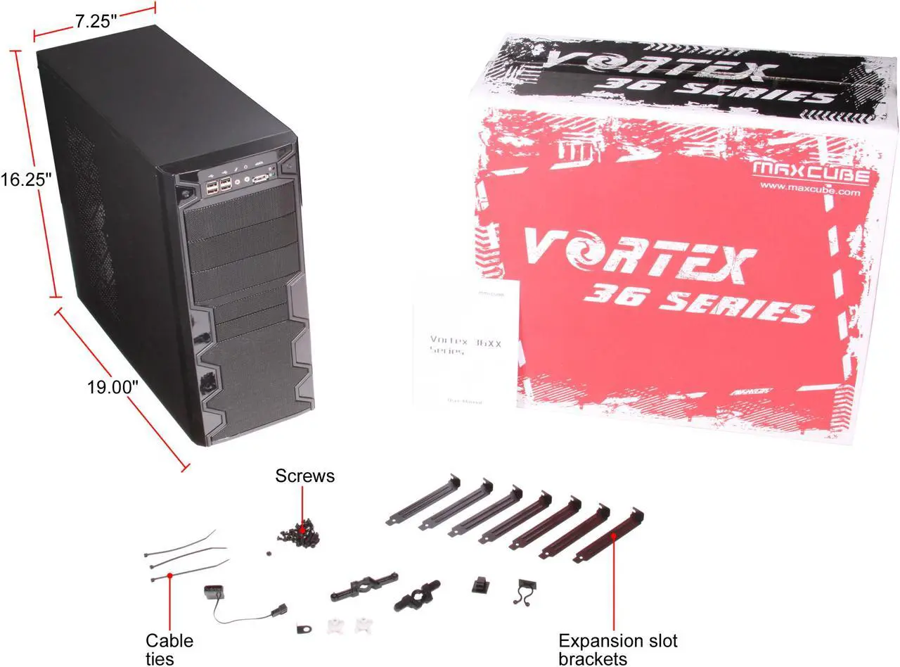 Alt view image 14 of 14 - APEX Vortex 3620 SGCC / ABS ATX Mid Tower Gaming Computer Case
