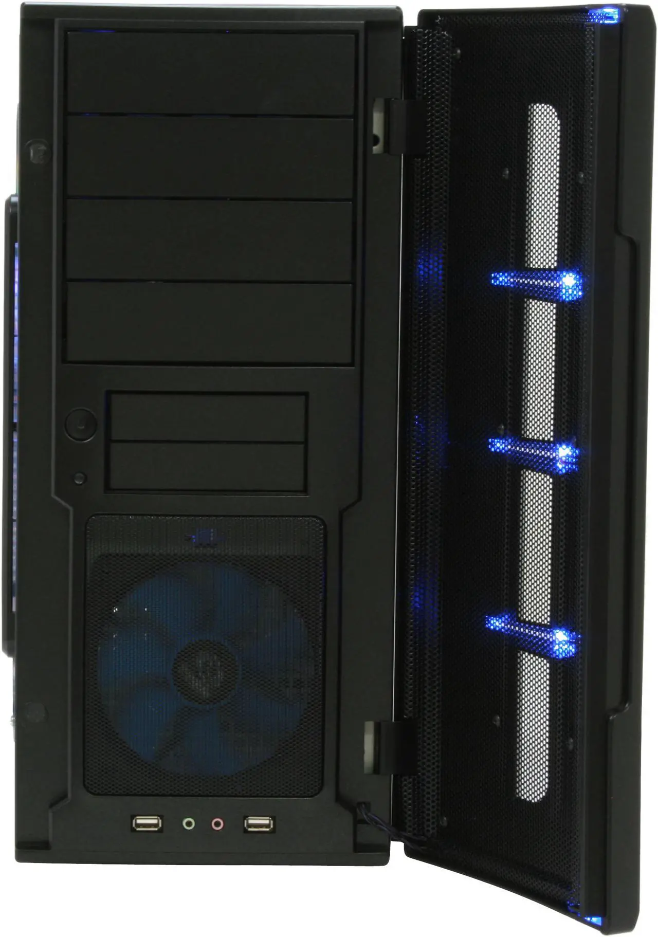 Alt view image 5 of 14 - RAIDMAX SMILODON ATX-612WBP Black 1.0mm SECC Steel ATX Mid Tower Foldout MB Computer Case With 500W Power Supply