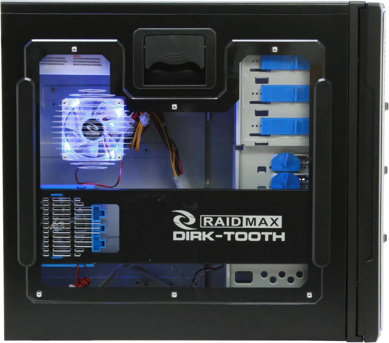 Alt view image 6 of 14 - RAIDMAX SMILODON ATX-612WBP Black 1.0mm SECC Steel ATX Mid Tower Foldout MB Computer Case With 500W Power Supply