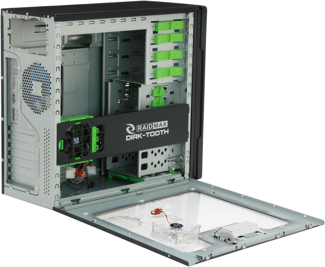 Alt view image 7 of 14 - RAIDMAX SMILODON Extreme Black ATX-612WEB 1.0mm SECC Steel ATX Mid Tower Foldout MB Computer Case